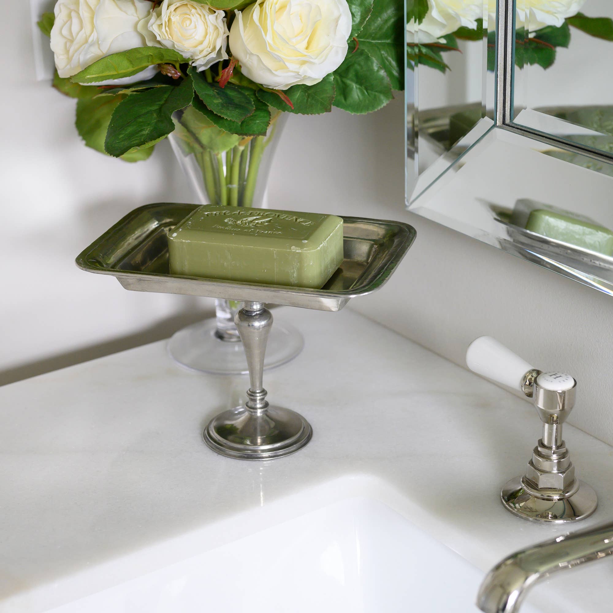 Vintage Rectangular Pedestal Dish