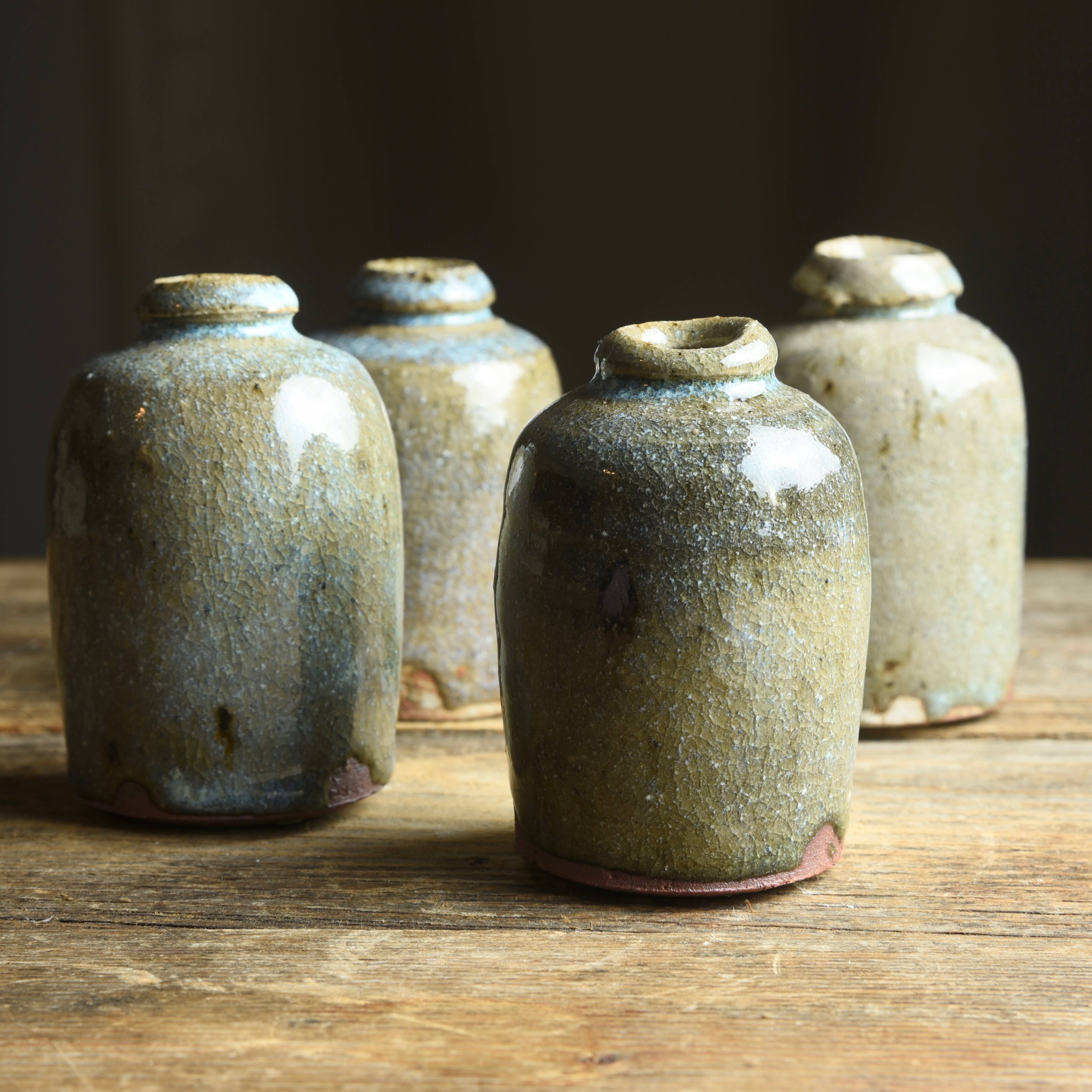 Wild Clay Bud Vase in Ash Glaze