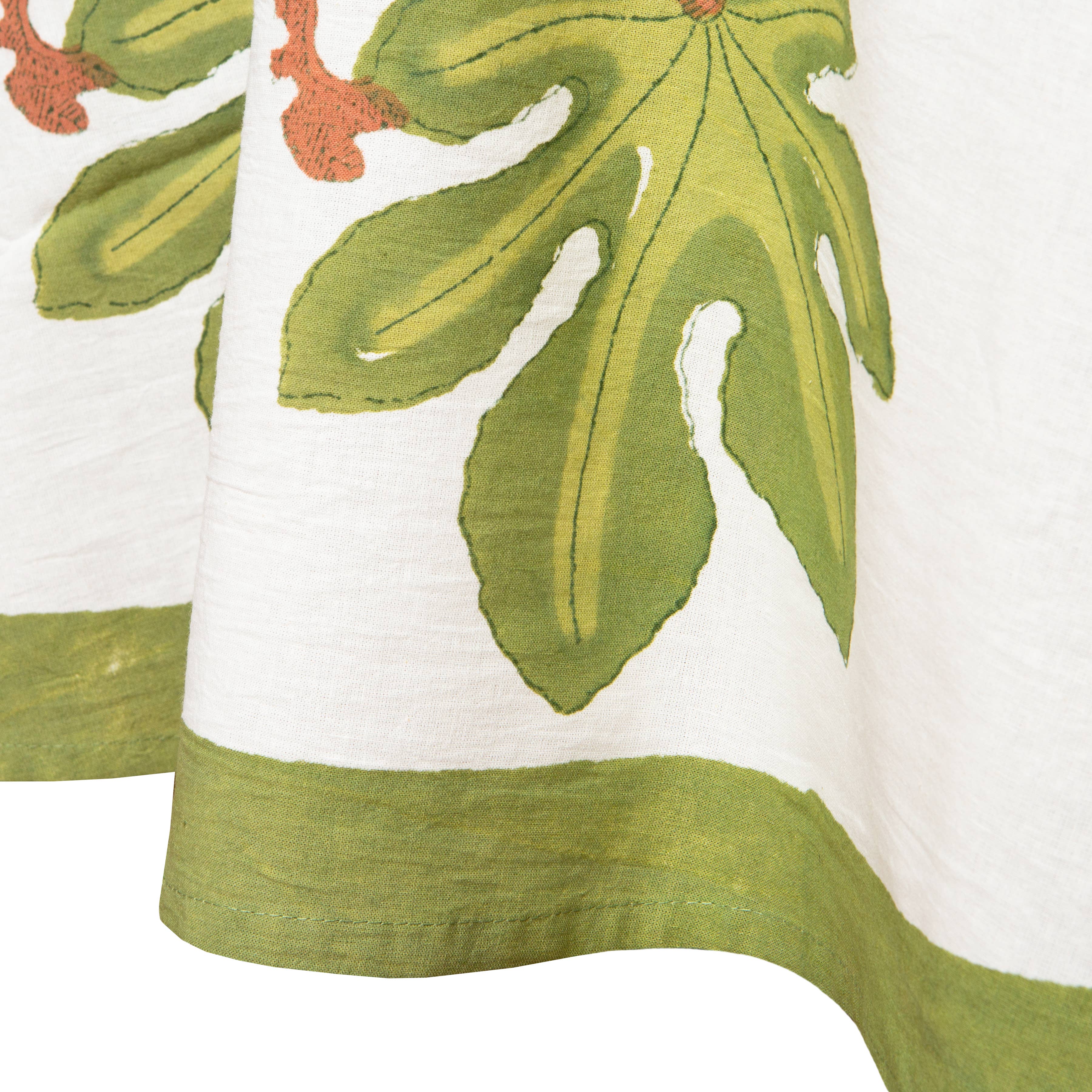 Fig Red& Green | French Tablecloths: 59" x 59"