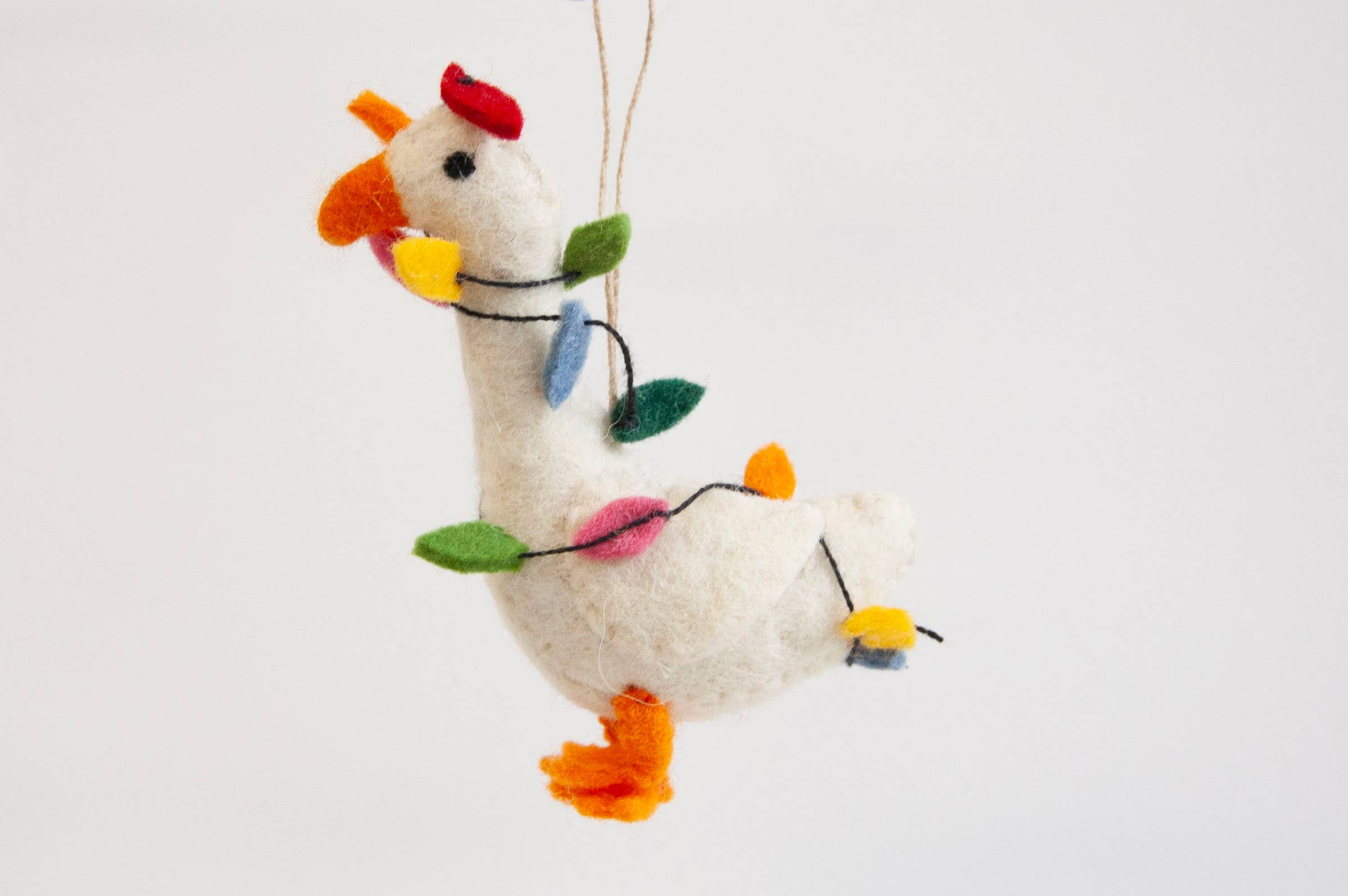 Gracie Goose Felted Ornament