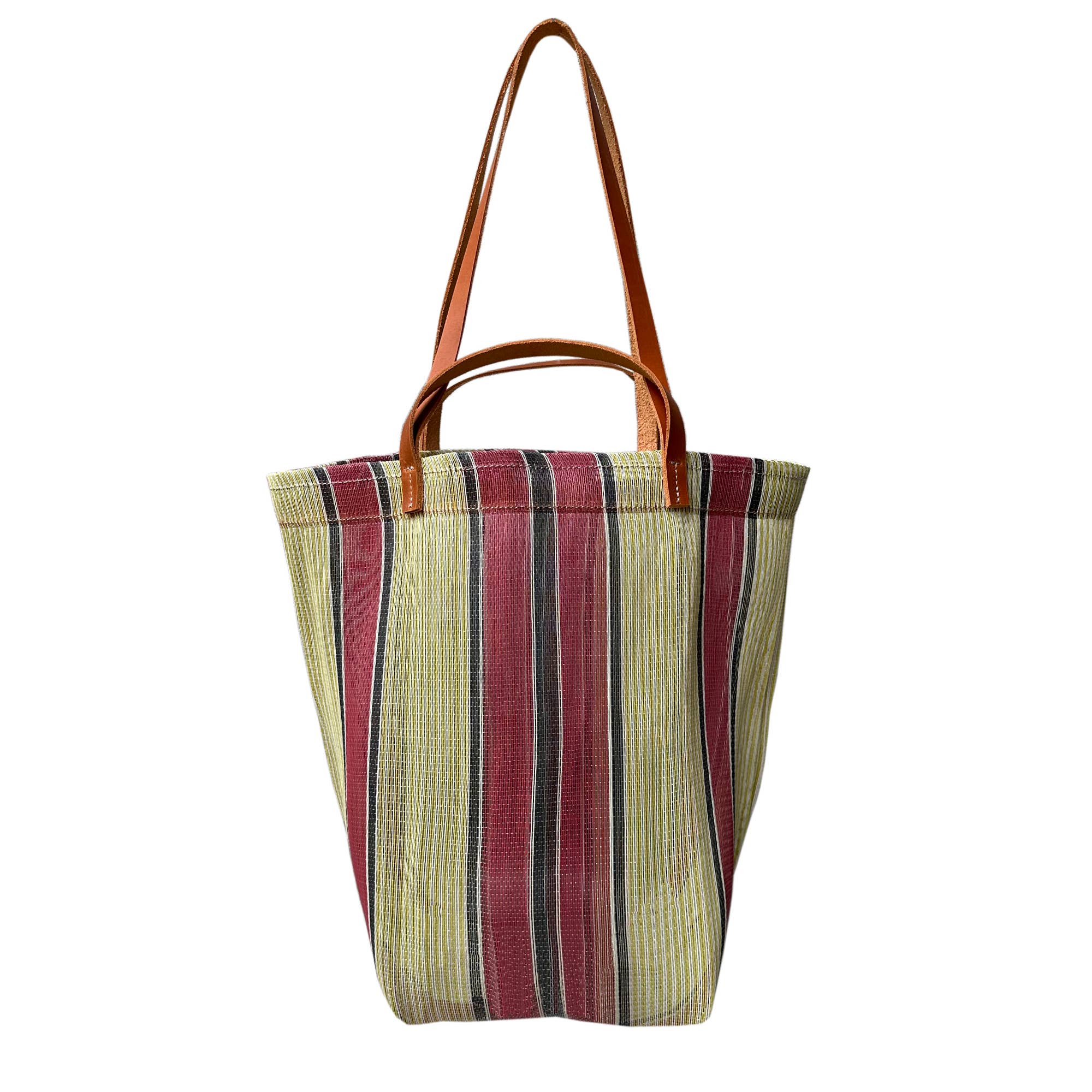 Small Recycled Plastic Market Tote Bag in Red