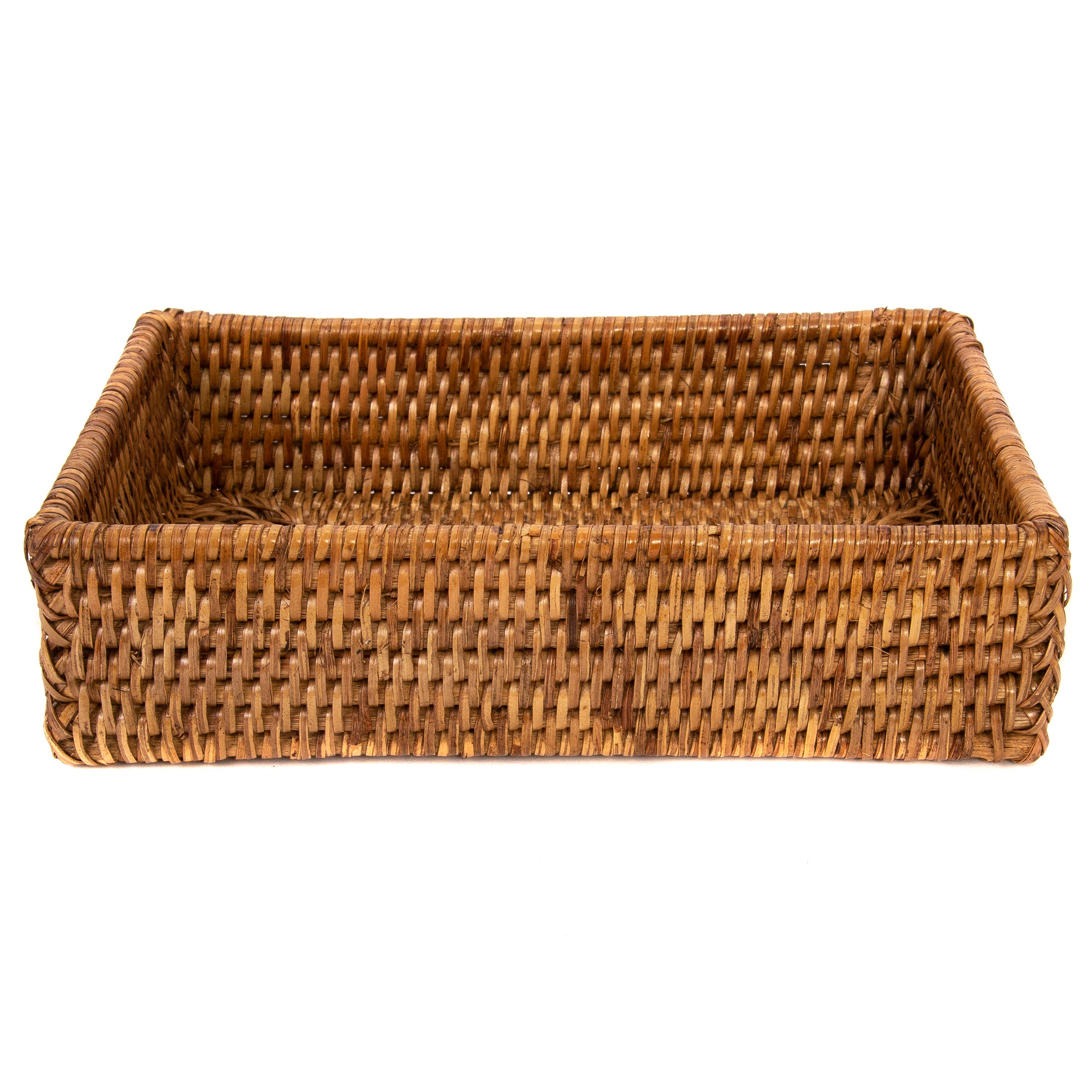 Artifacts Rattan™ Guest Towel - Rectangular Napkin Holder: Honey Brown