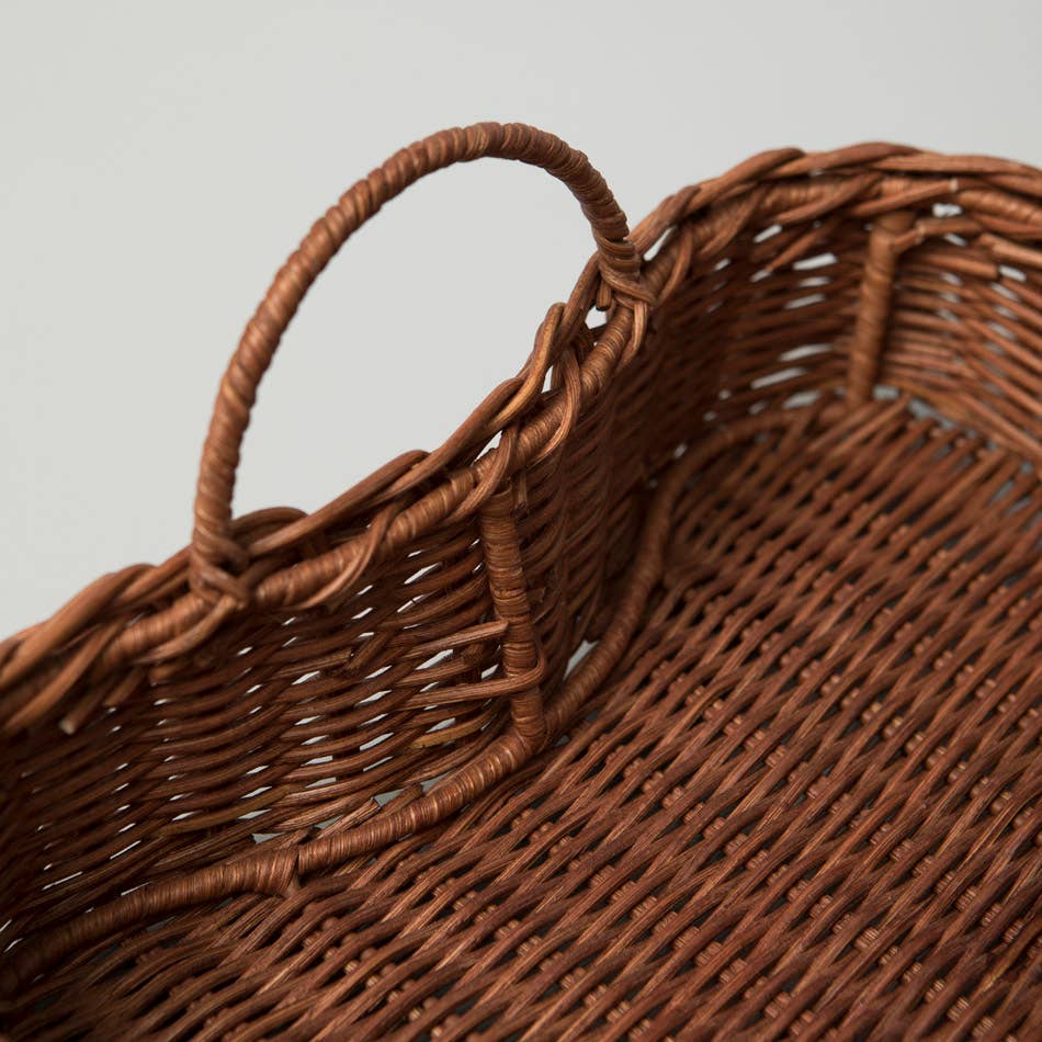 Rattan Scalloped Tray Vera Small