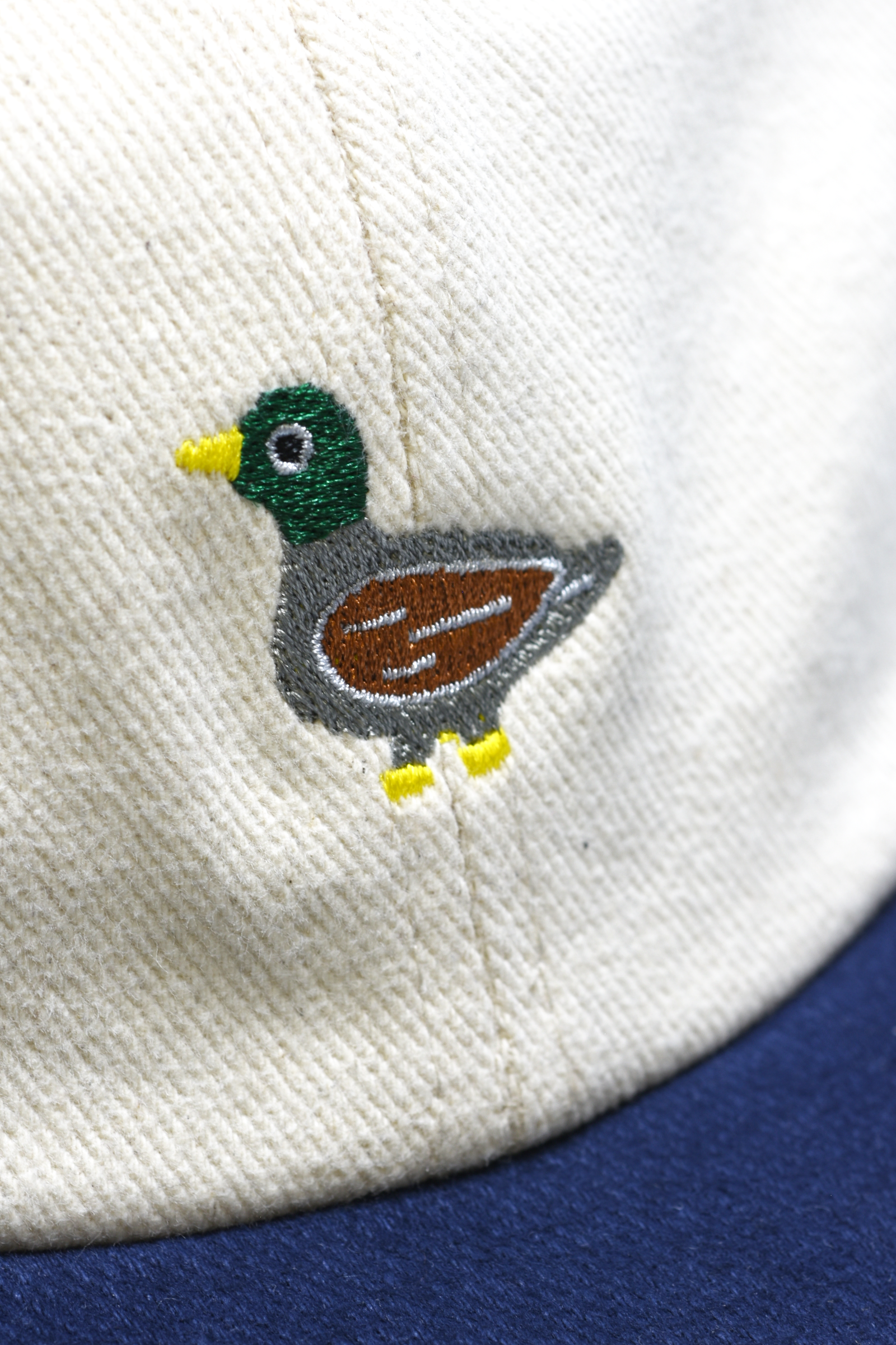 Duck Embroidery Hat: Navy