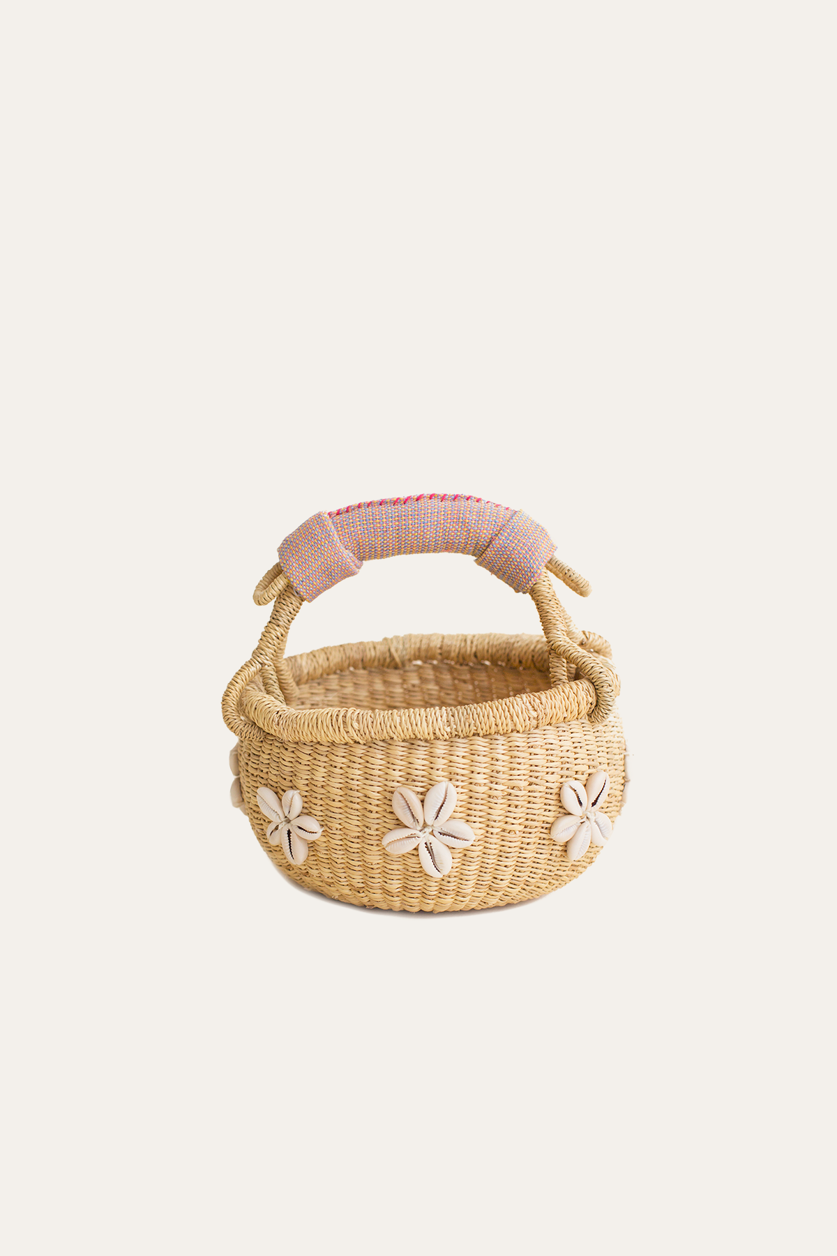 Flower Bolga Pink Basket