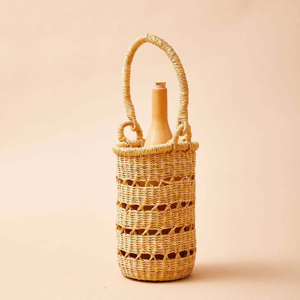 Wicker Wine Tote