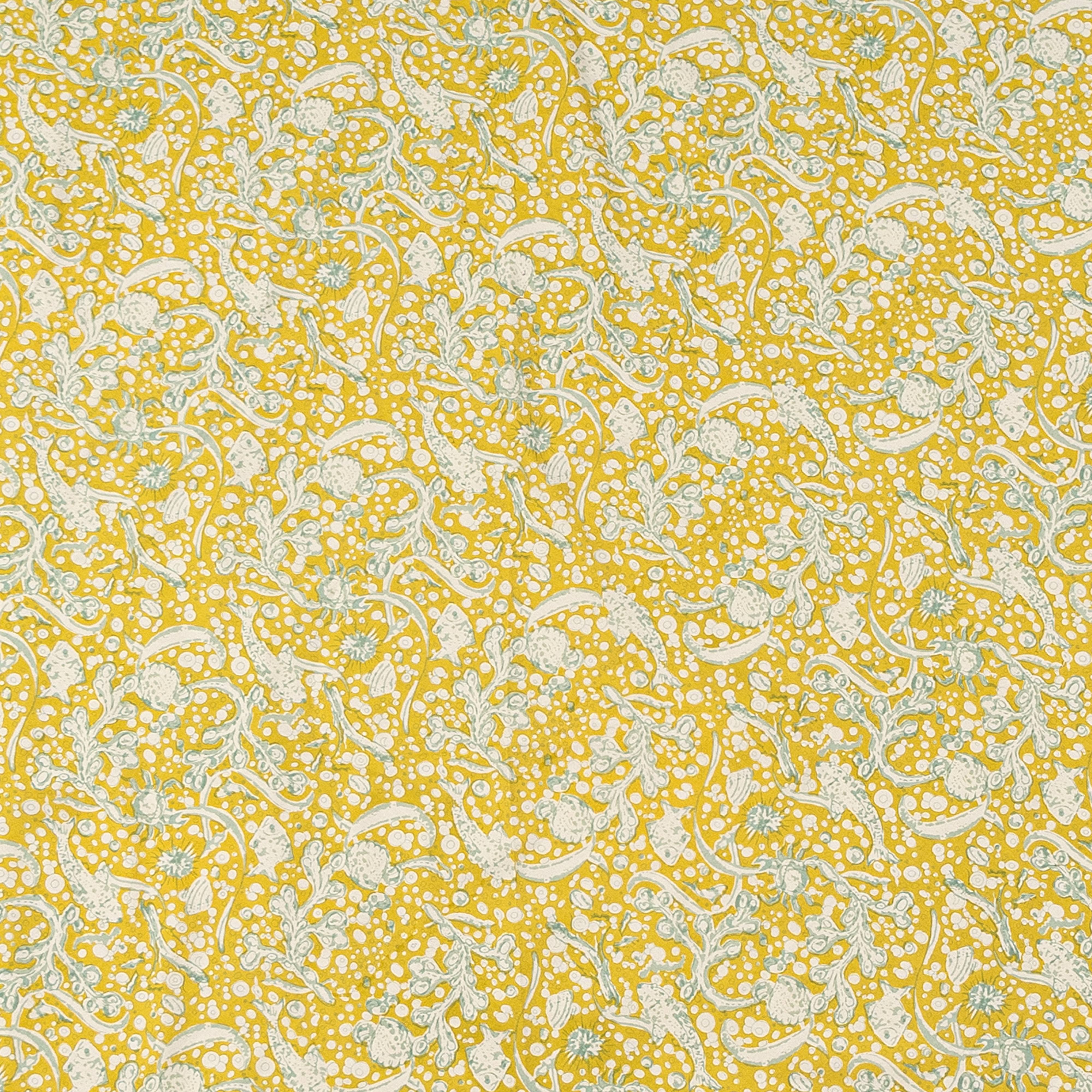 La Mer Aqua & Citrine Tablecloth: 59" x 59"