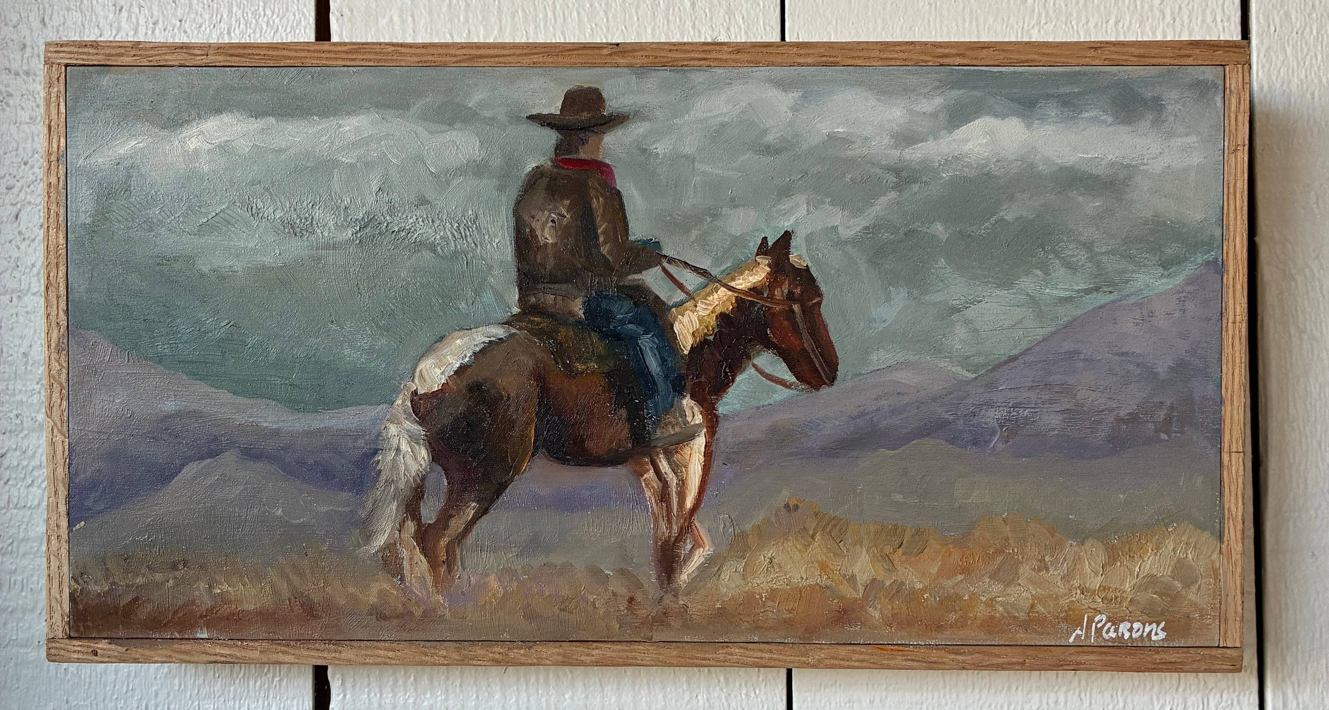 Alison Parsons, Cowboy on His Horse 12.5” x 6.5”