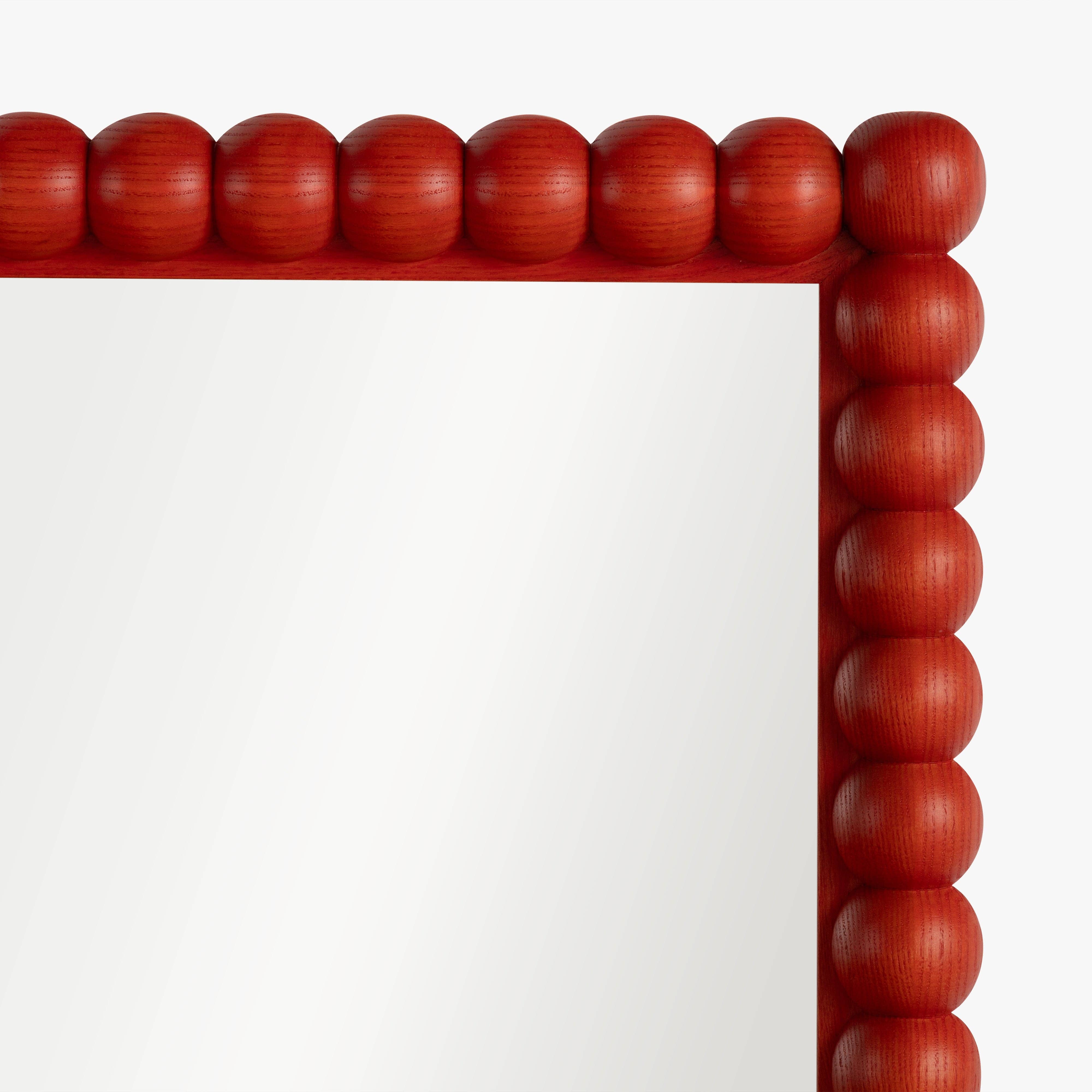 Quinn Rectangular Wall Mirror: RED