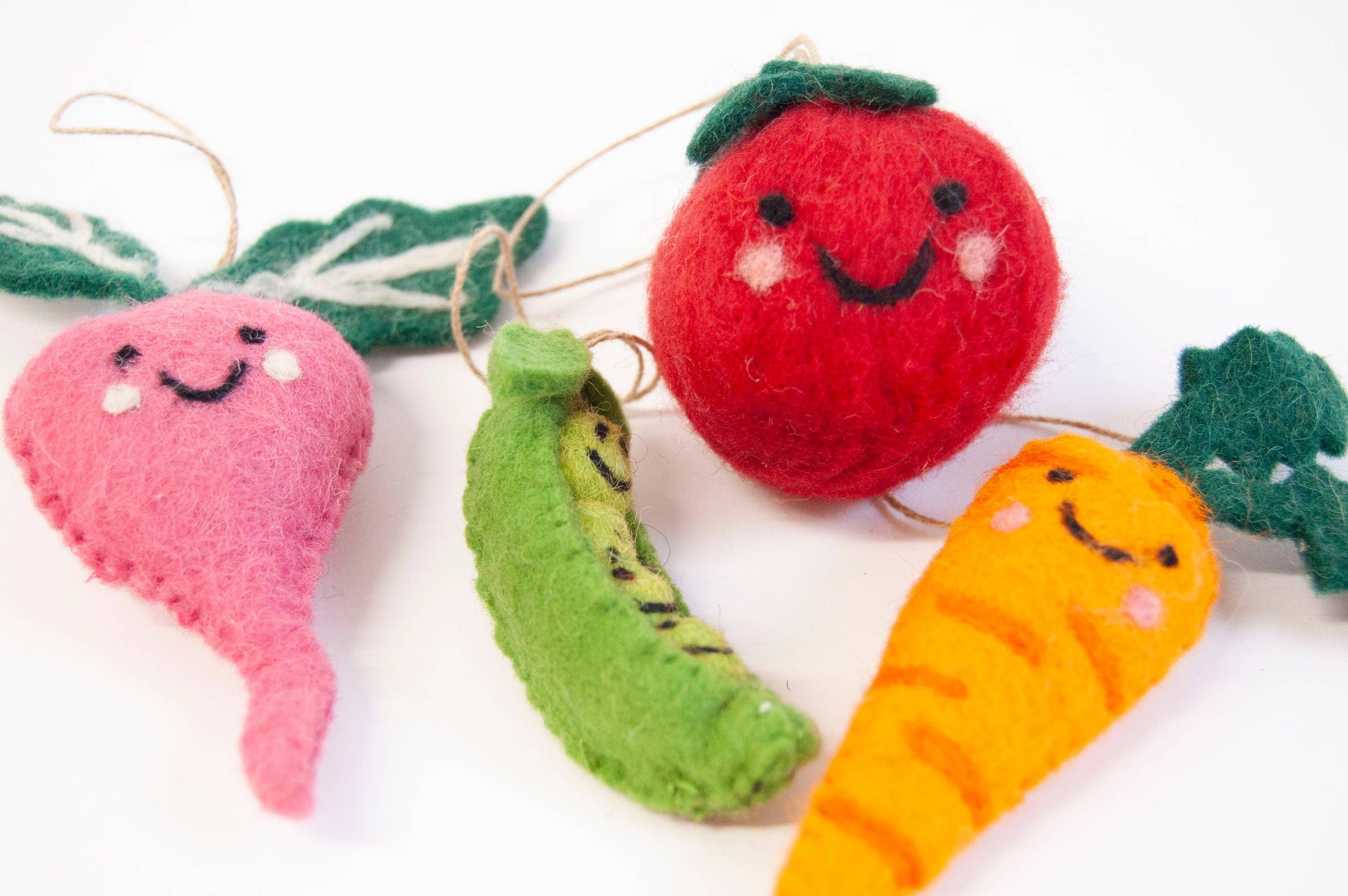 Ruthie Radish Felted Ornament