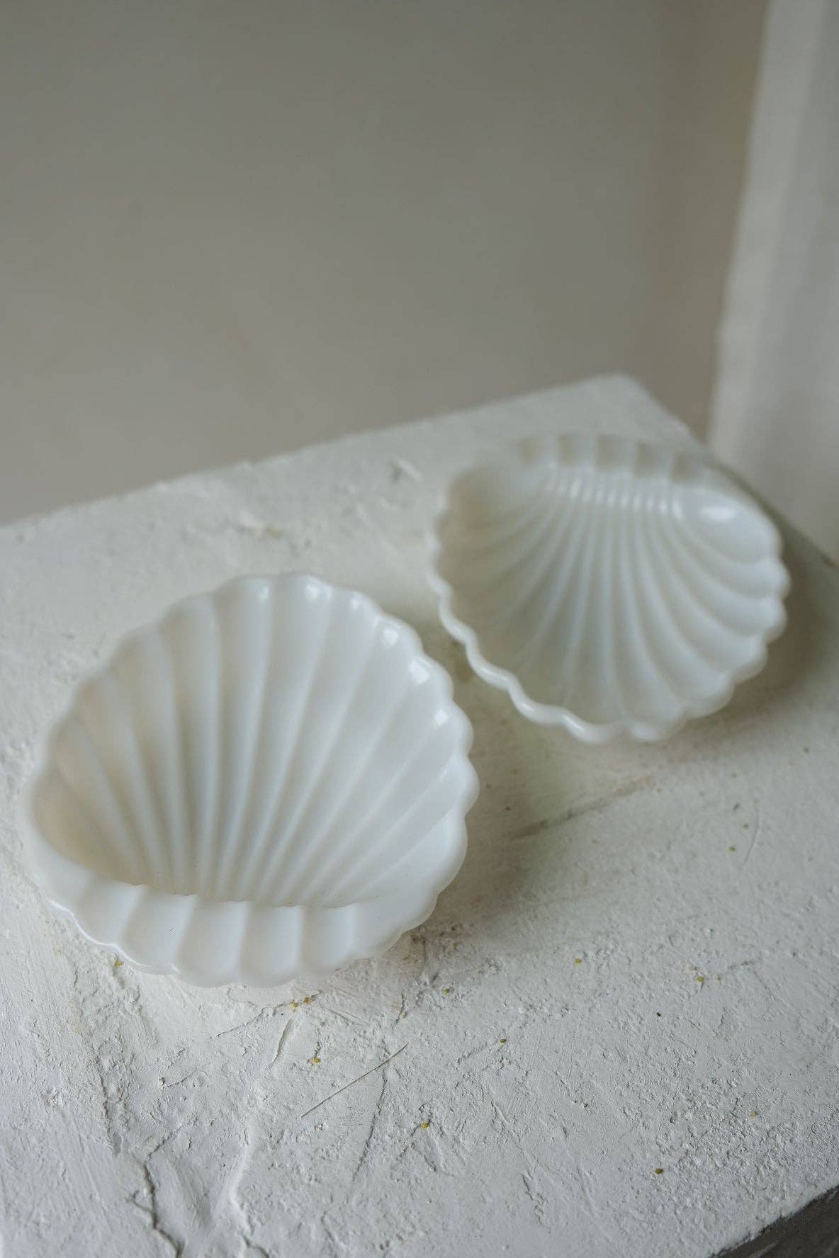 Shell Milk Glass Dish