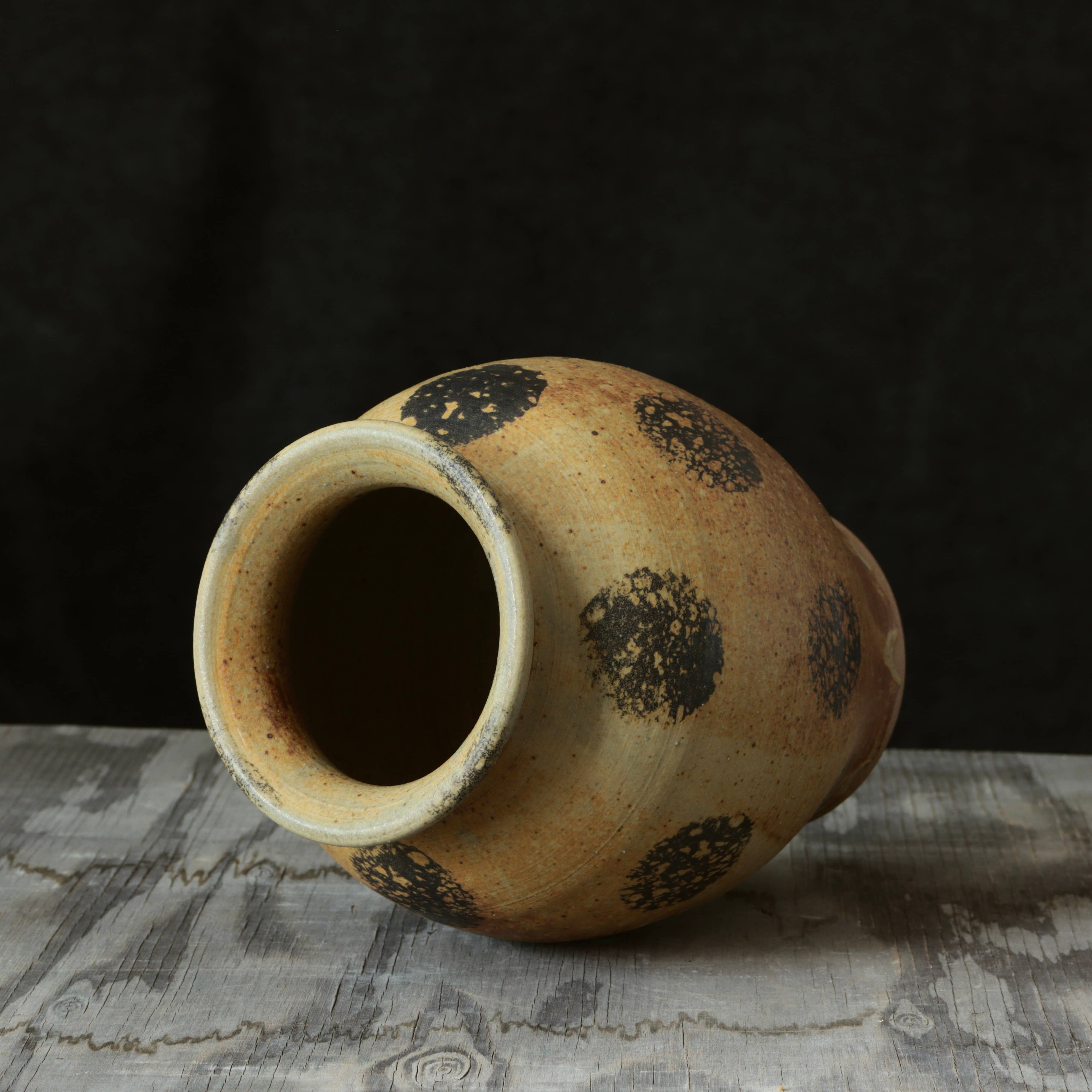 Yellow and Black 7-8" Vase