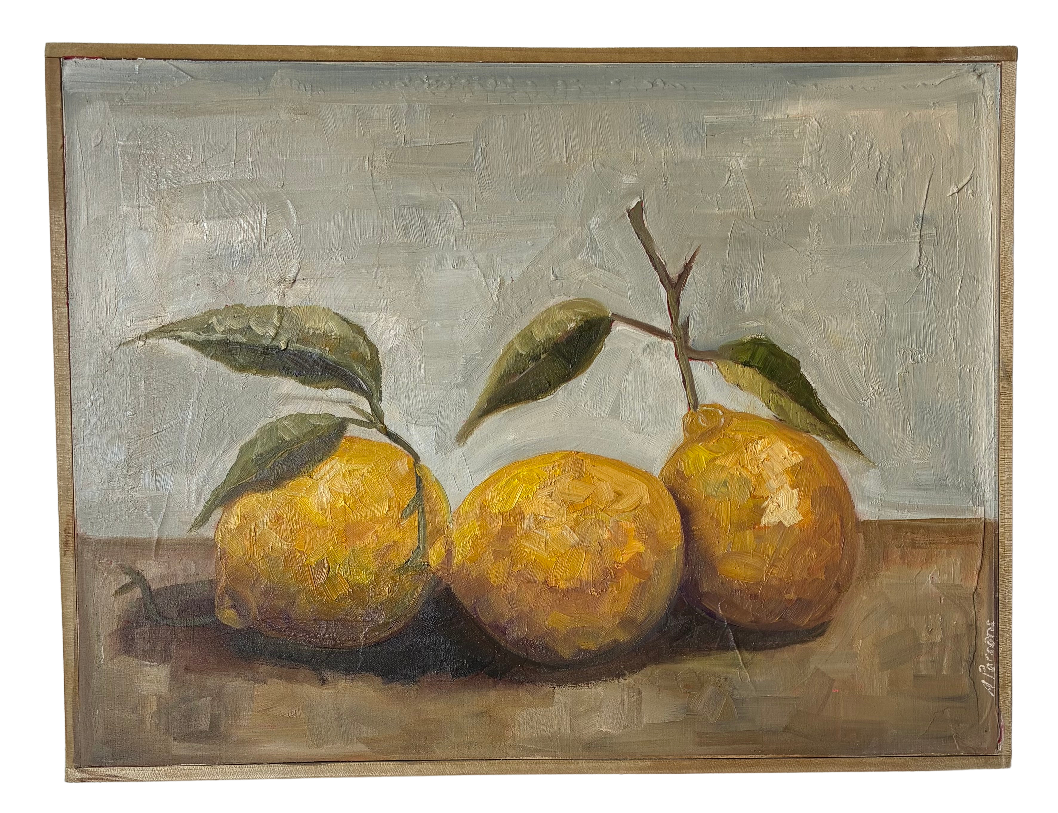 Alison Parsons, Three Lemons 12” x 16”