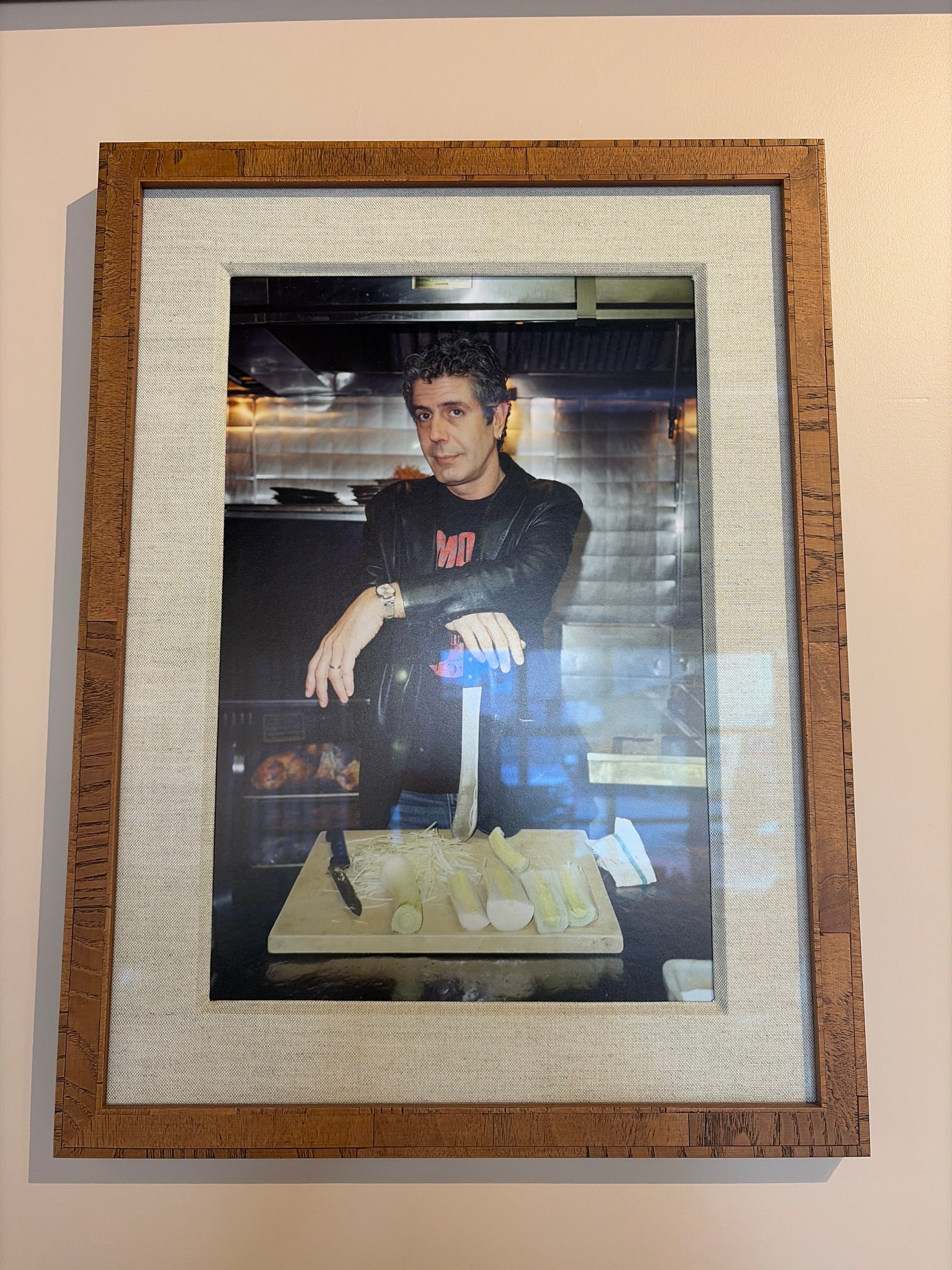 Anthony Bourdain with Cutting Board