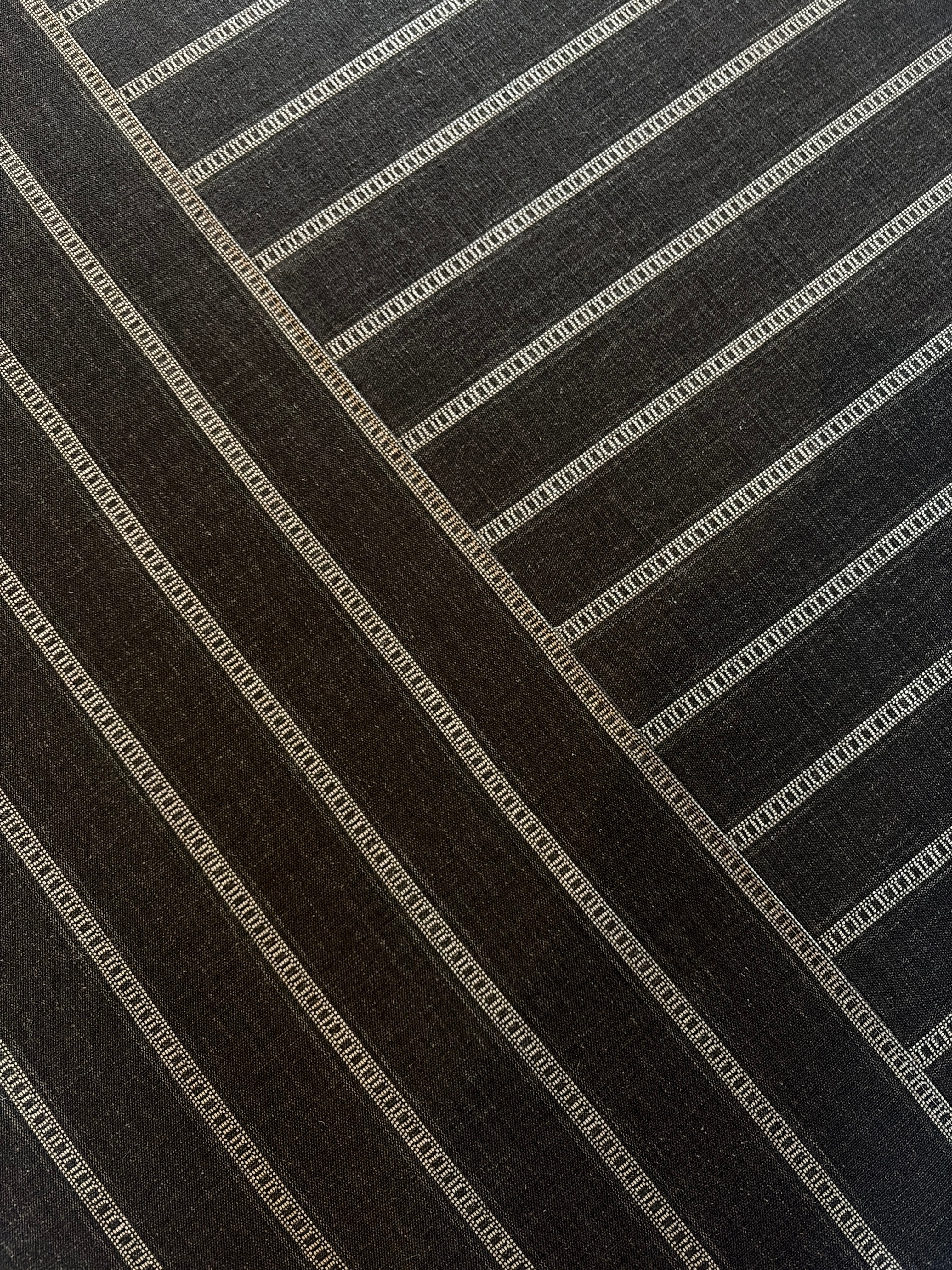 Prairie Ottoman Dark Stripe