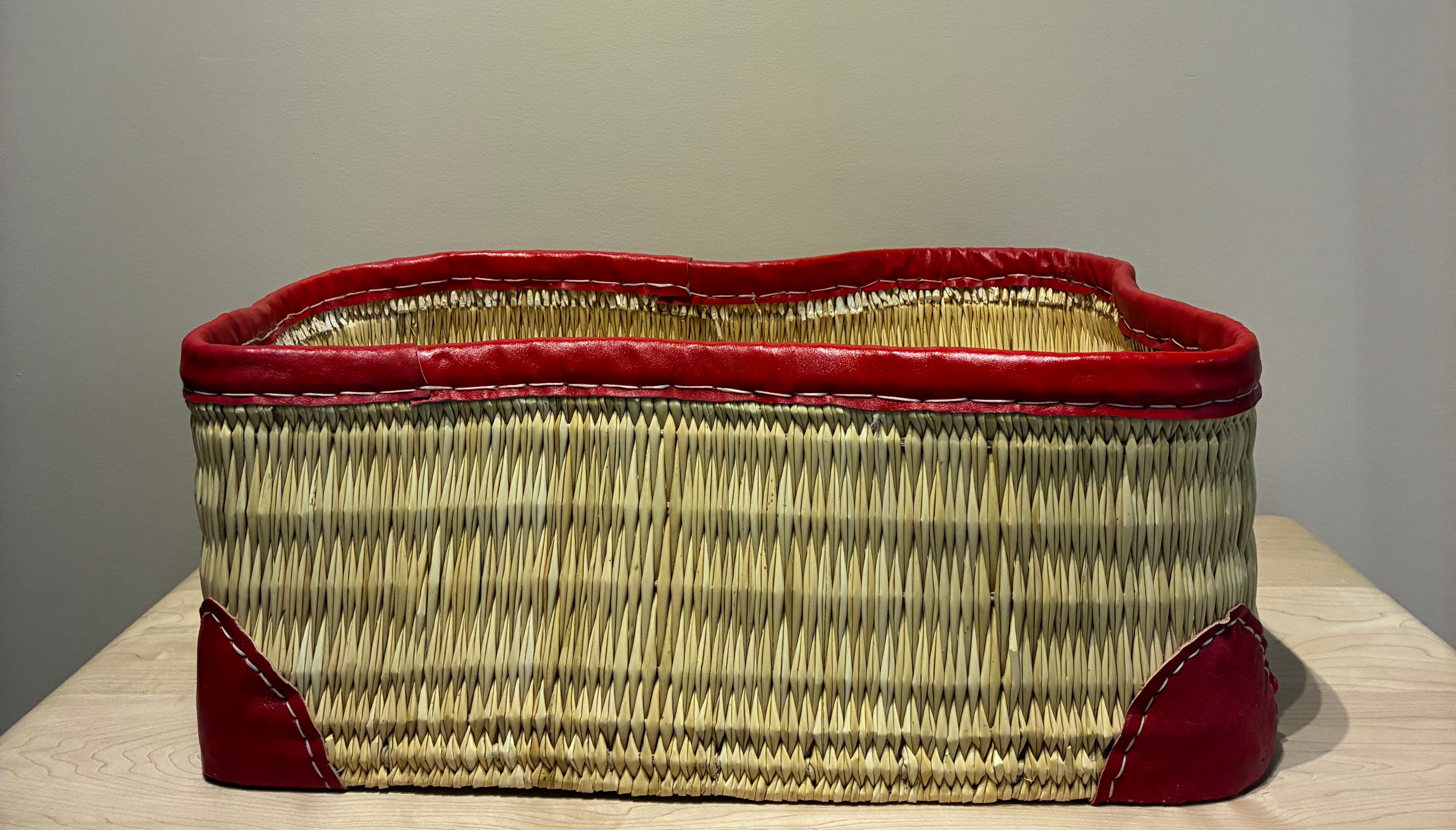 Large Red Trim Storage Basket