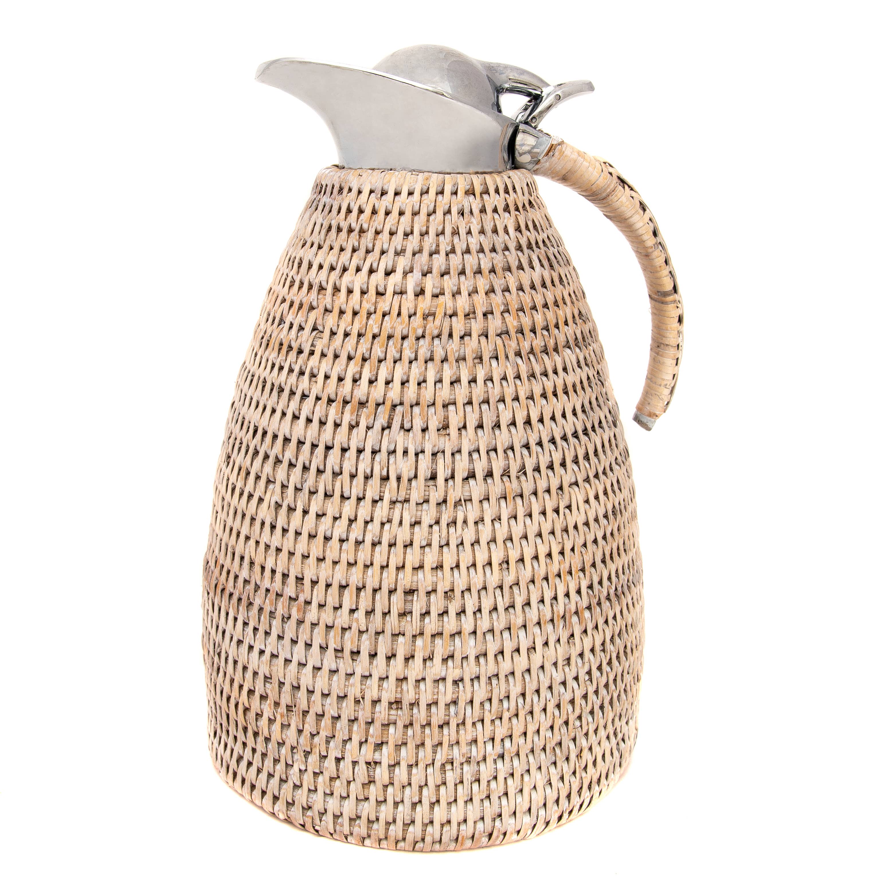 Artifacts Rattan™ 1.5 Liter Stainless Steel Thermos: Honey Brown