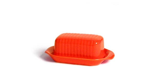 Bauer Butter Dish: Bauer Orange