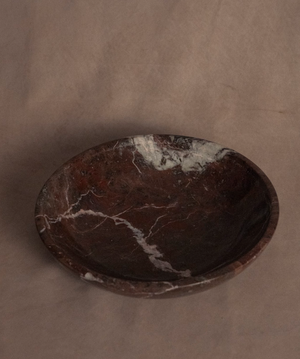 Classic Small Bowl- Red Zebra Marble