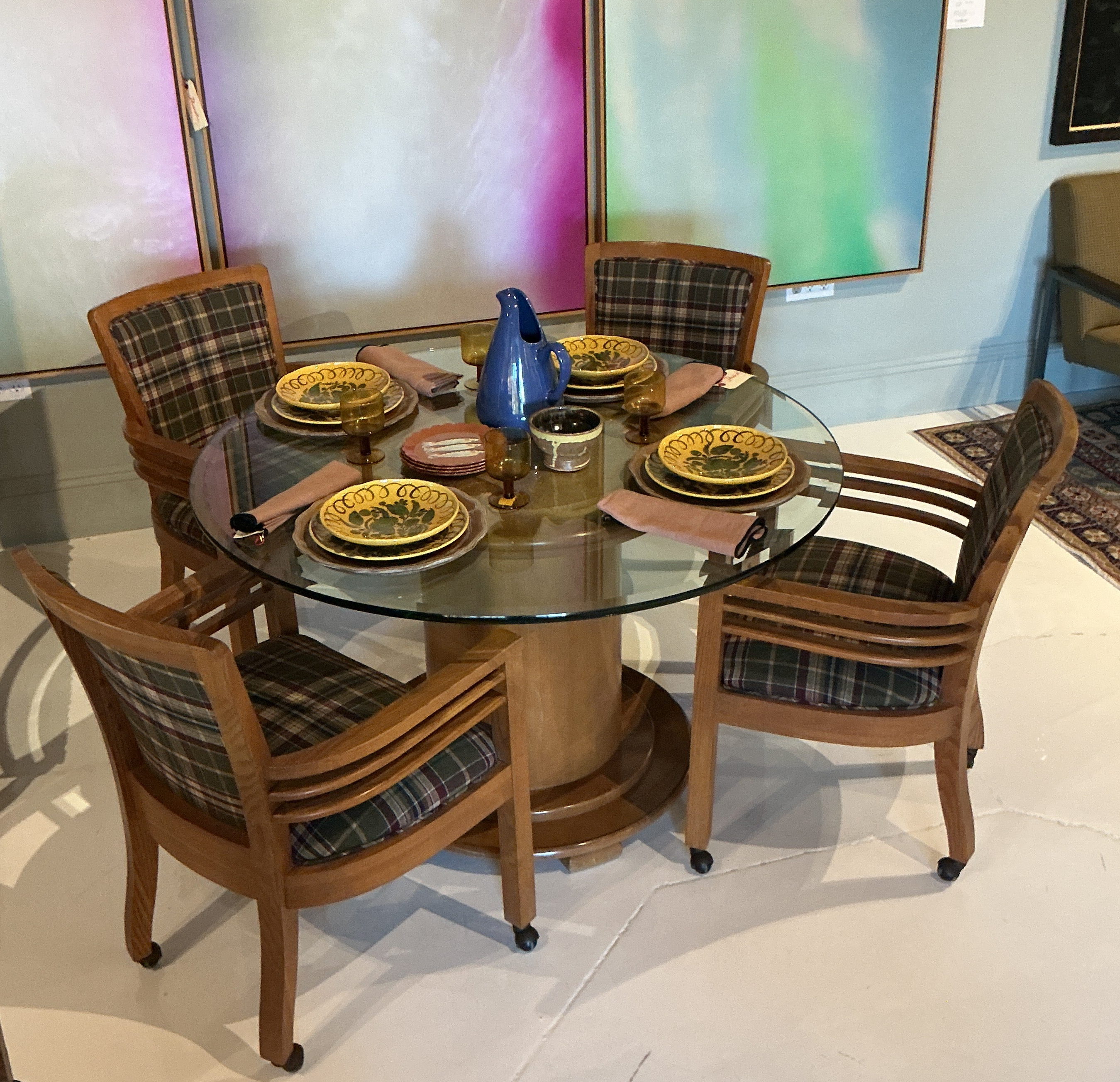 90's Oak Dining Set/Game Table