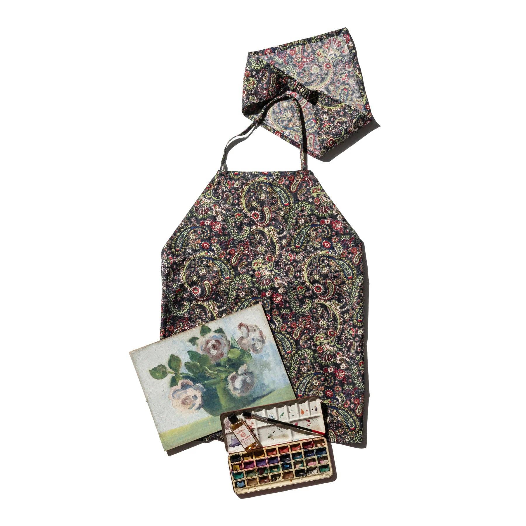 Paisley Kids Apron with Kerchief