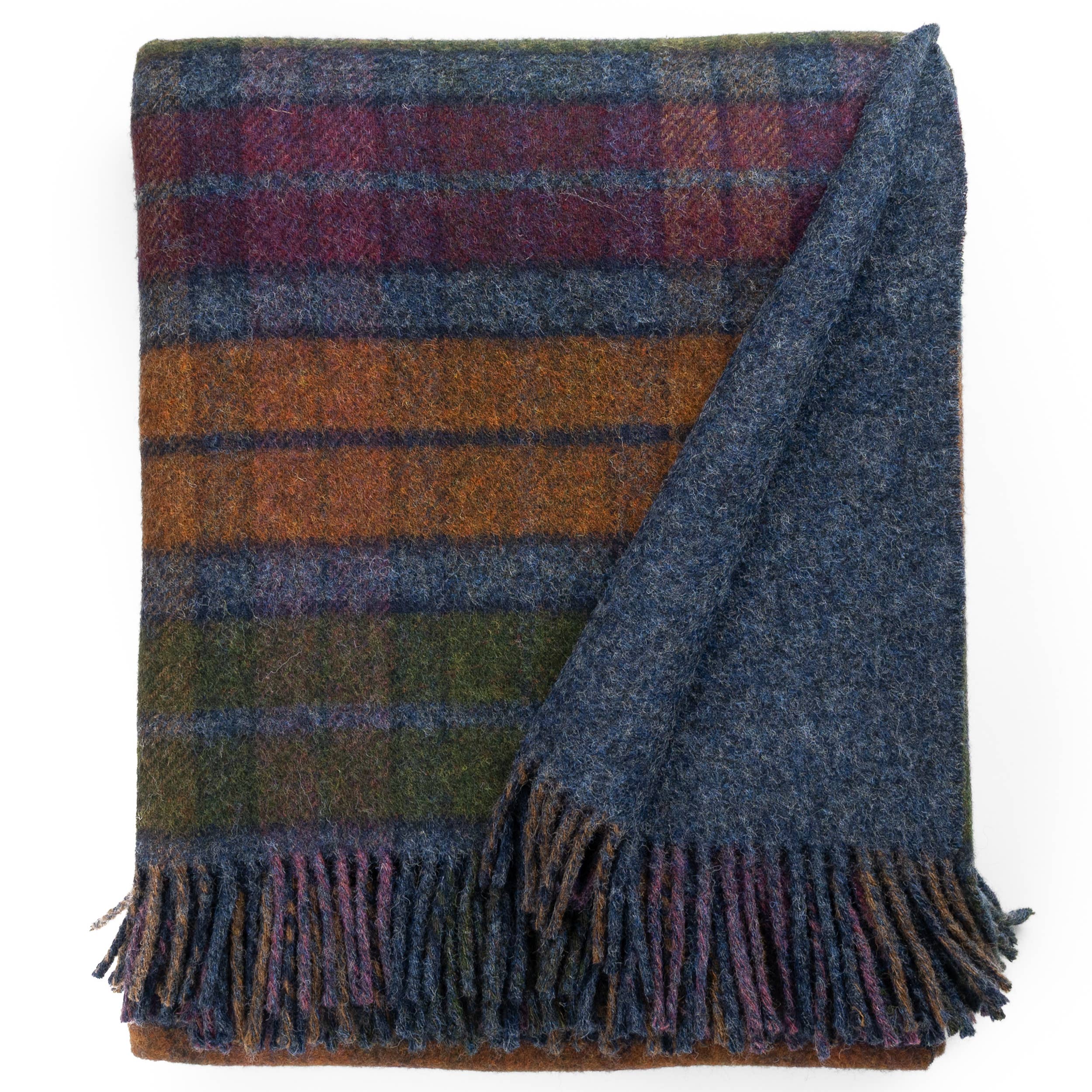 Highland Tweeds Double Cloth Throw (Grey Buchanan)