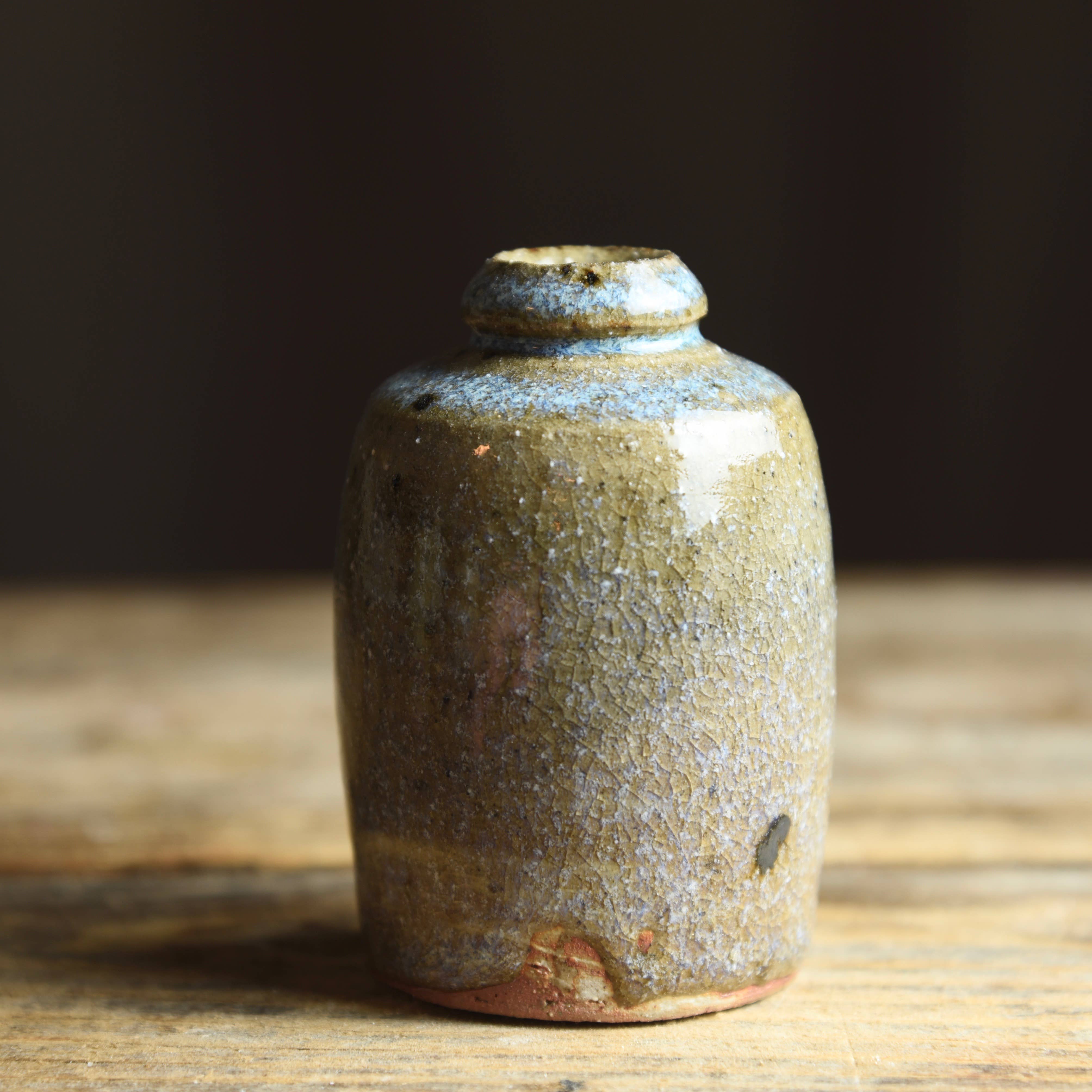 Wild Clay Bud Vase in Ash Glaze