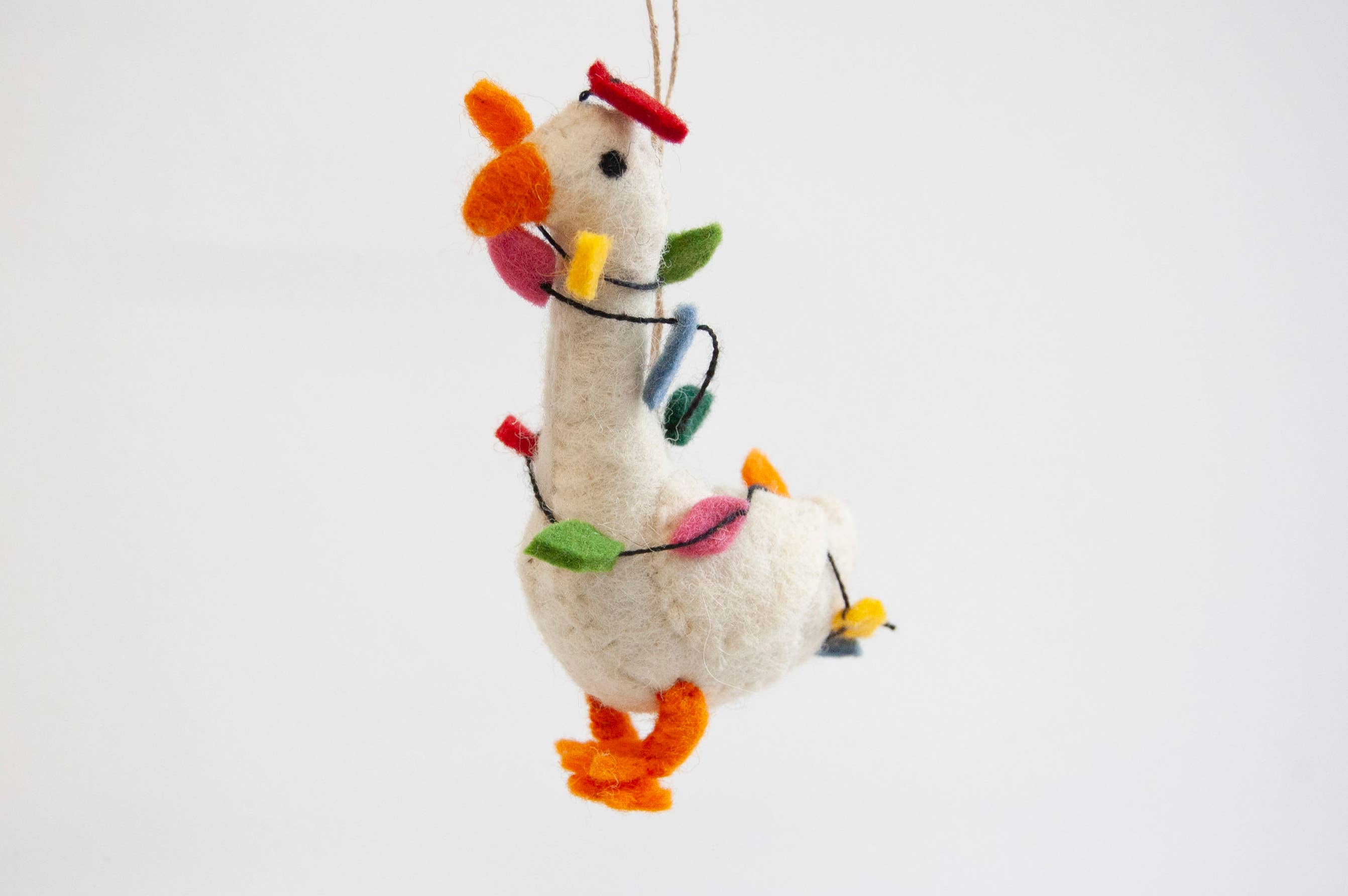 Gracie Goose Felted Ornament