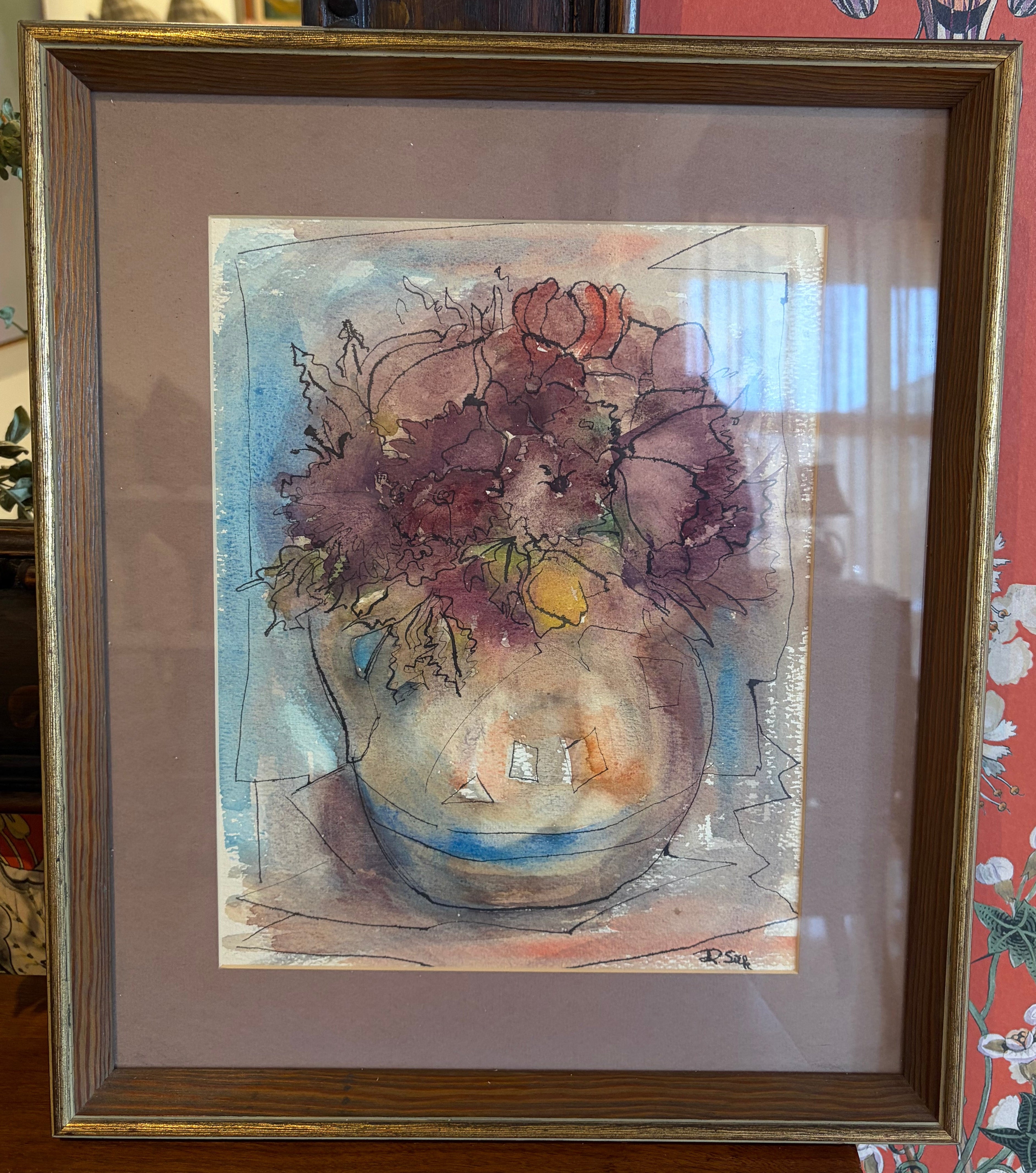 Vintage Floral Print Art