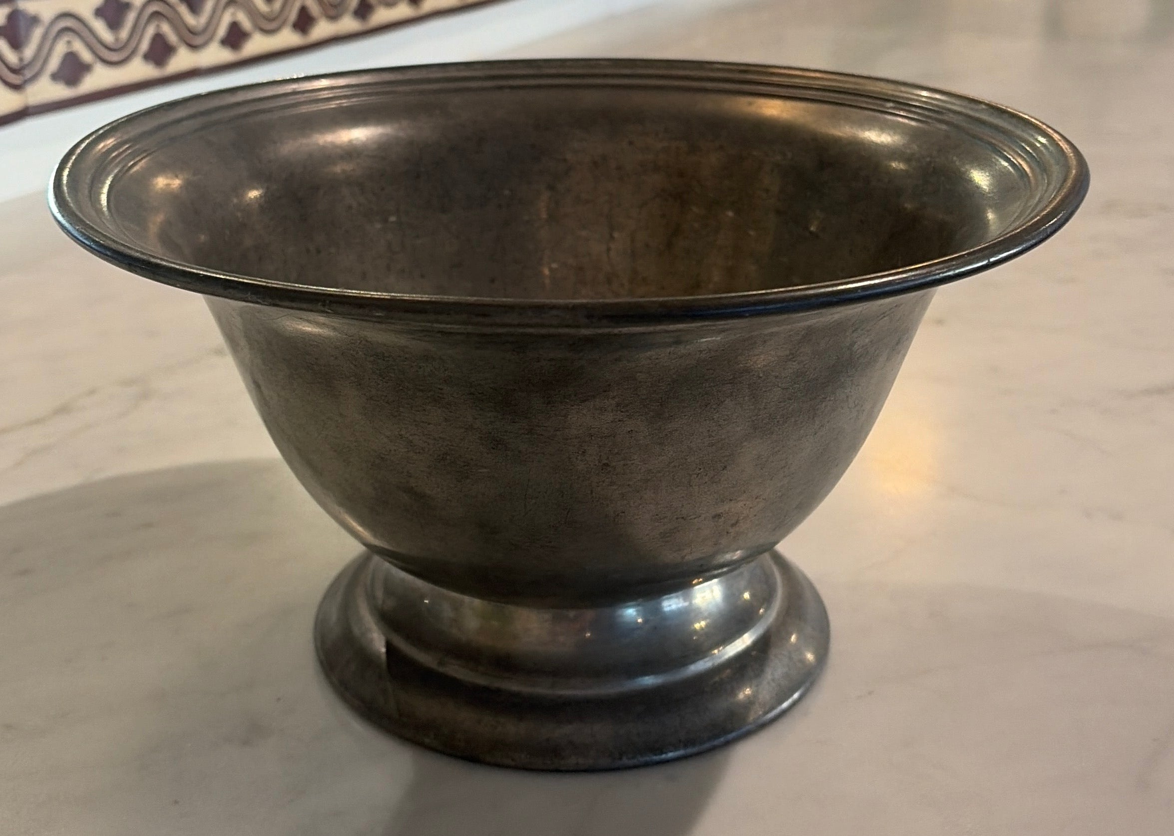 Pewter Pedestal Bowl