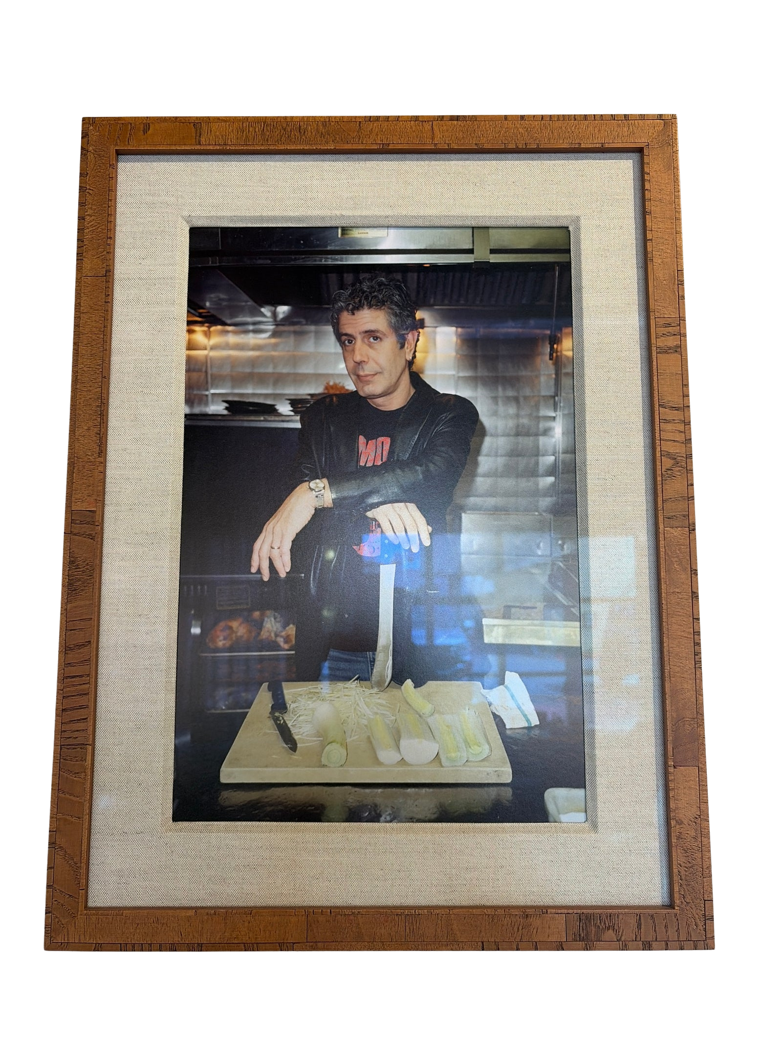 Anthony Bourdain with Cutting Board