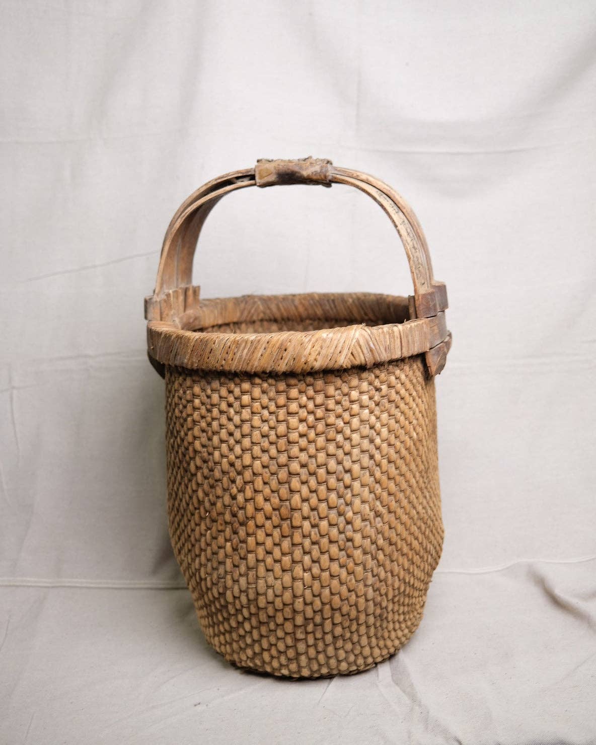 Tall Chinese Vintage Basket