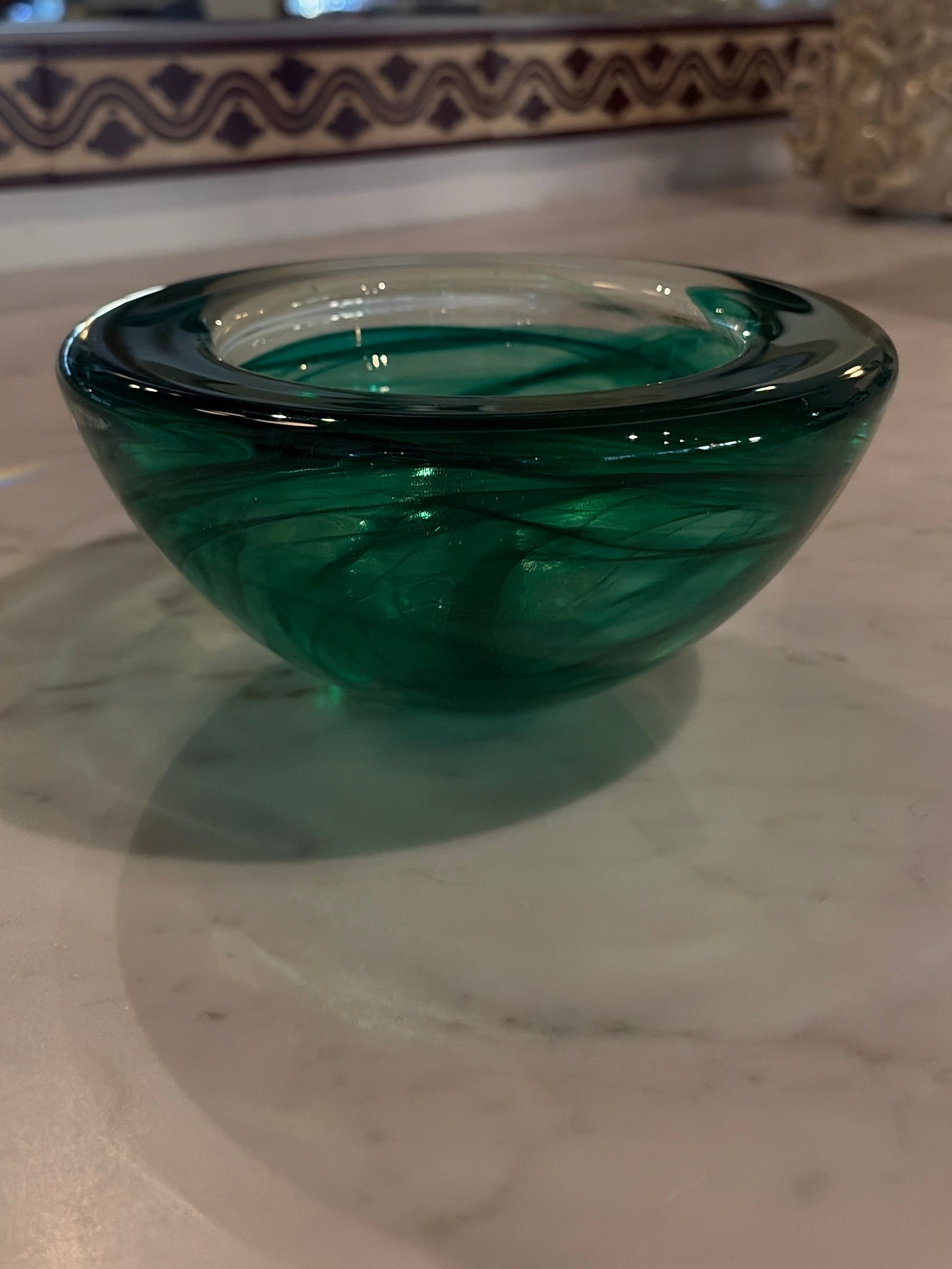 Green Glass Bowl