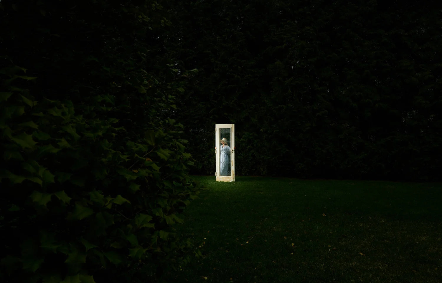 Lady in Door Framed Art