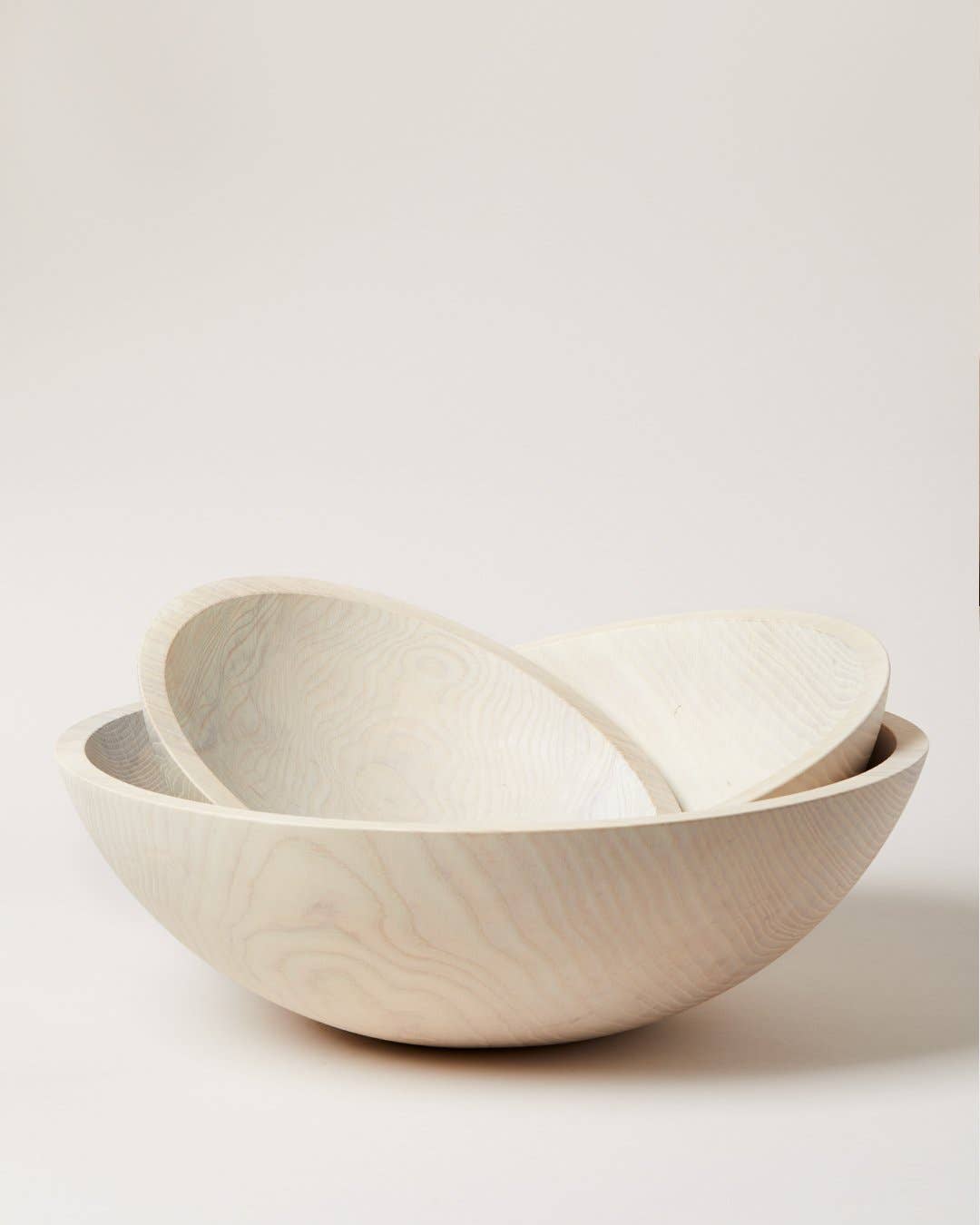 Crafted Wooden Bowls - White: 15"