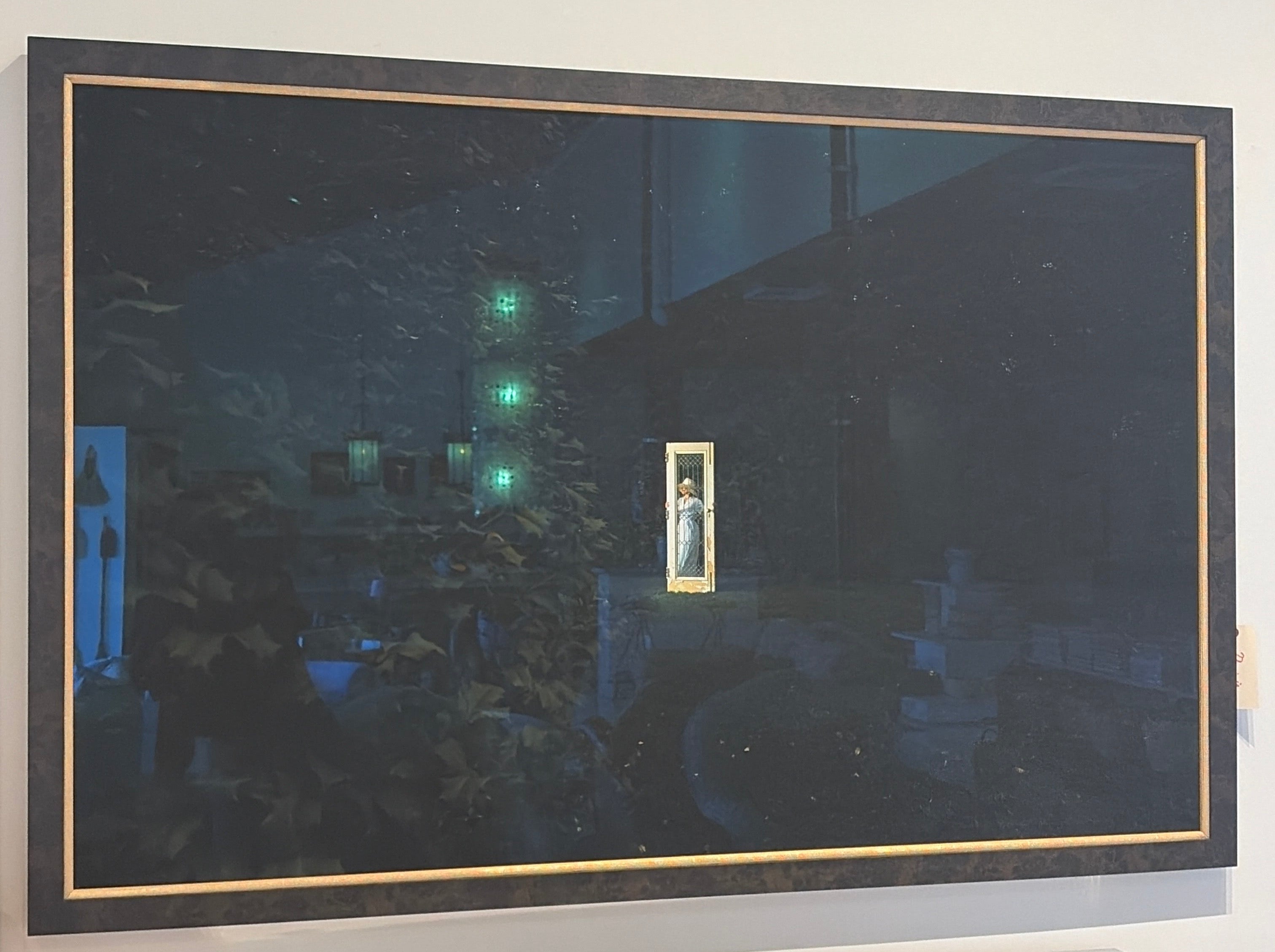 Lady in Door Framed Art