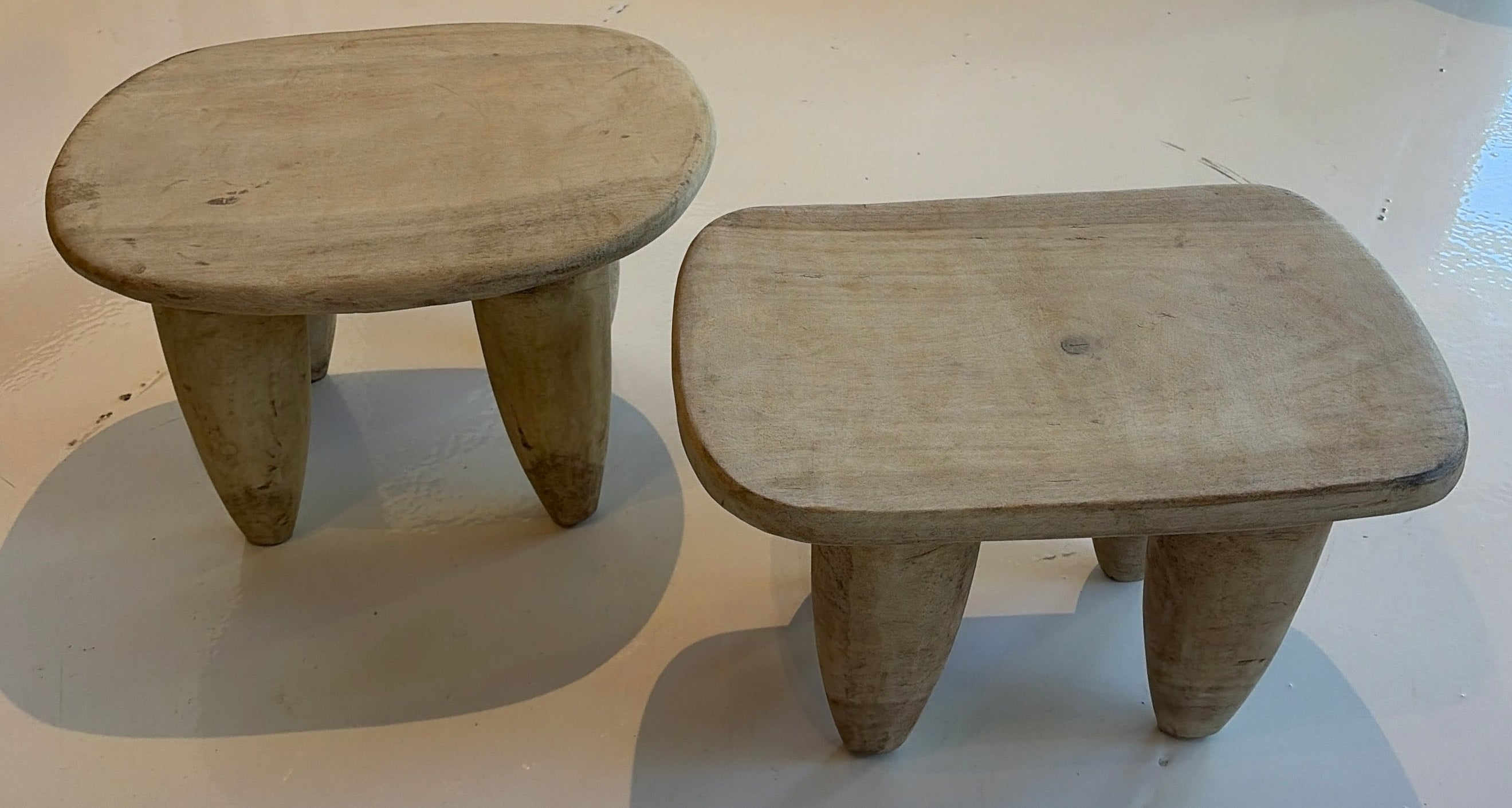 Rectangle Bleached African Stool