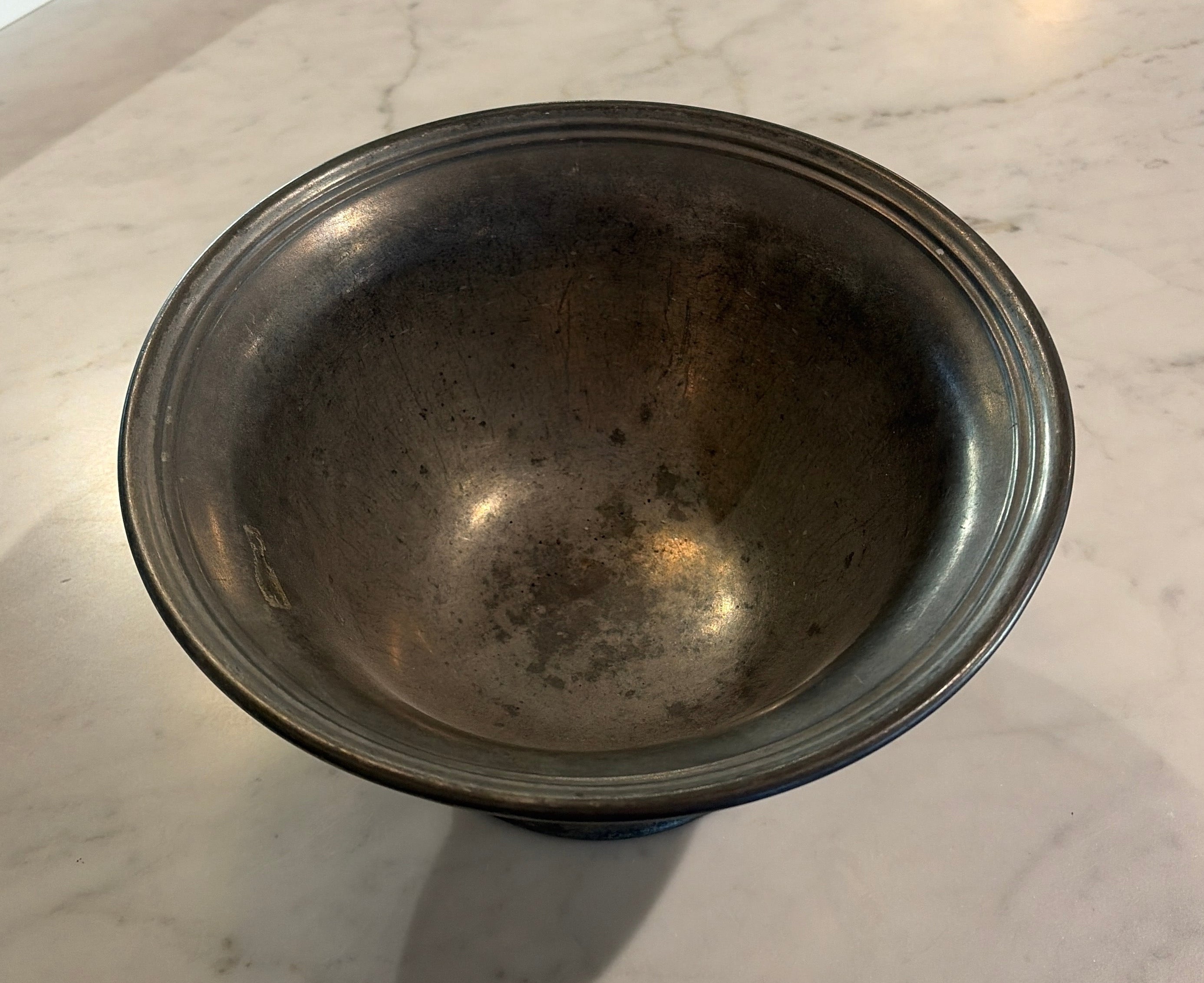 Pewter Pedestal Bowl