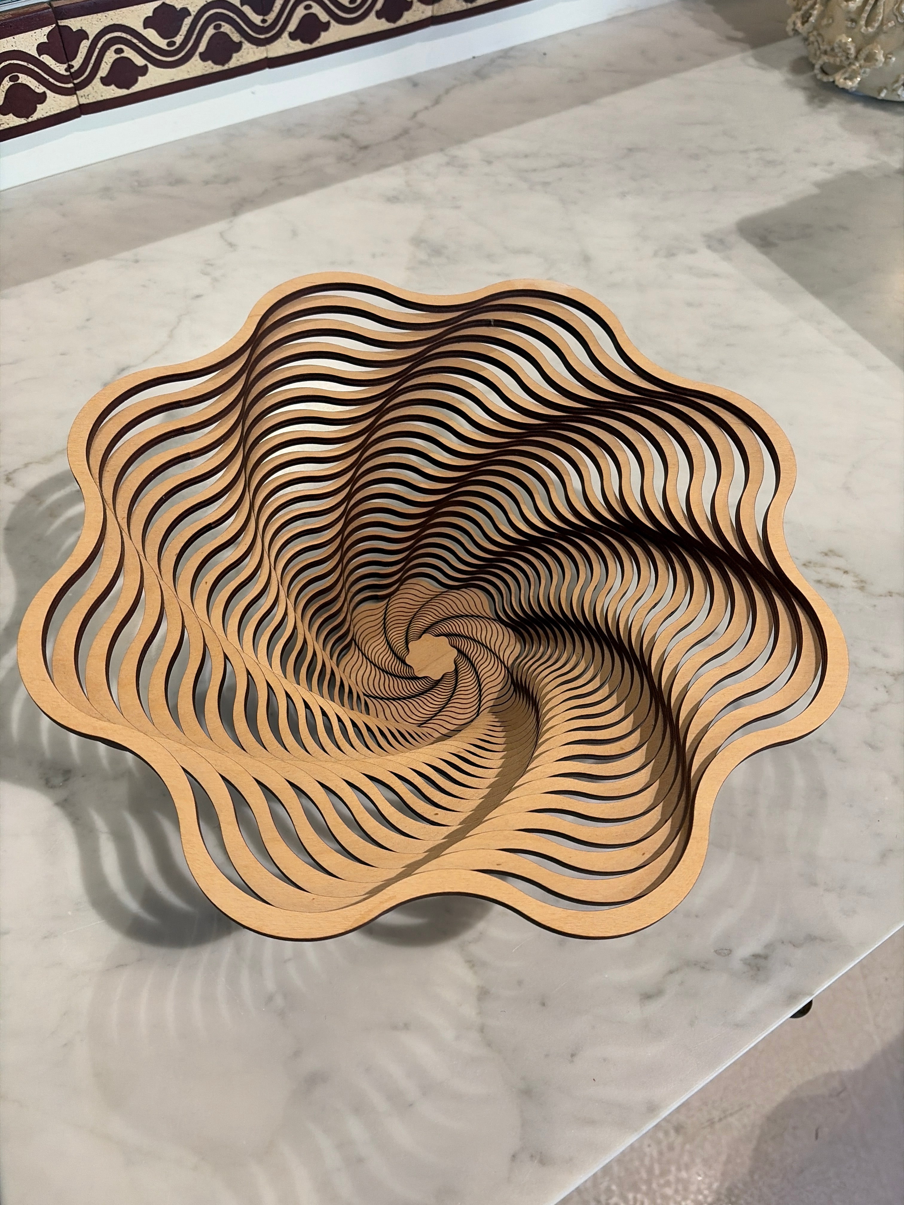 Wavy Geometric Bowl