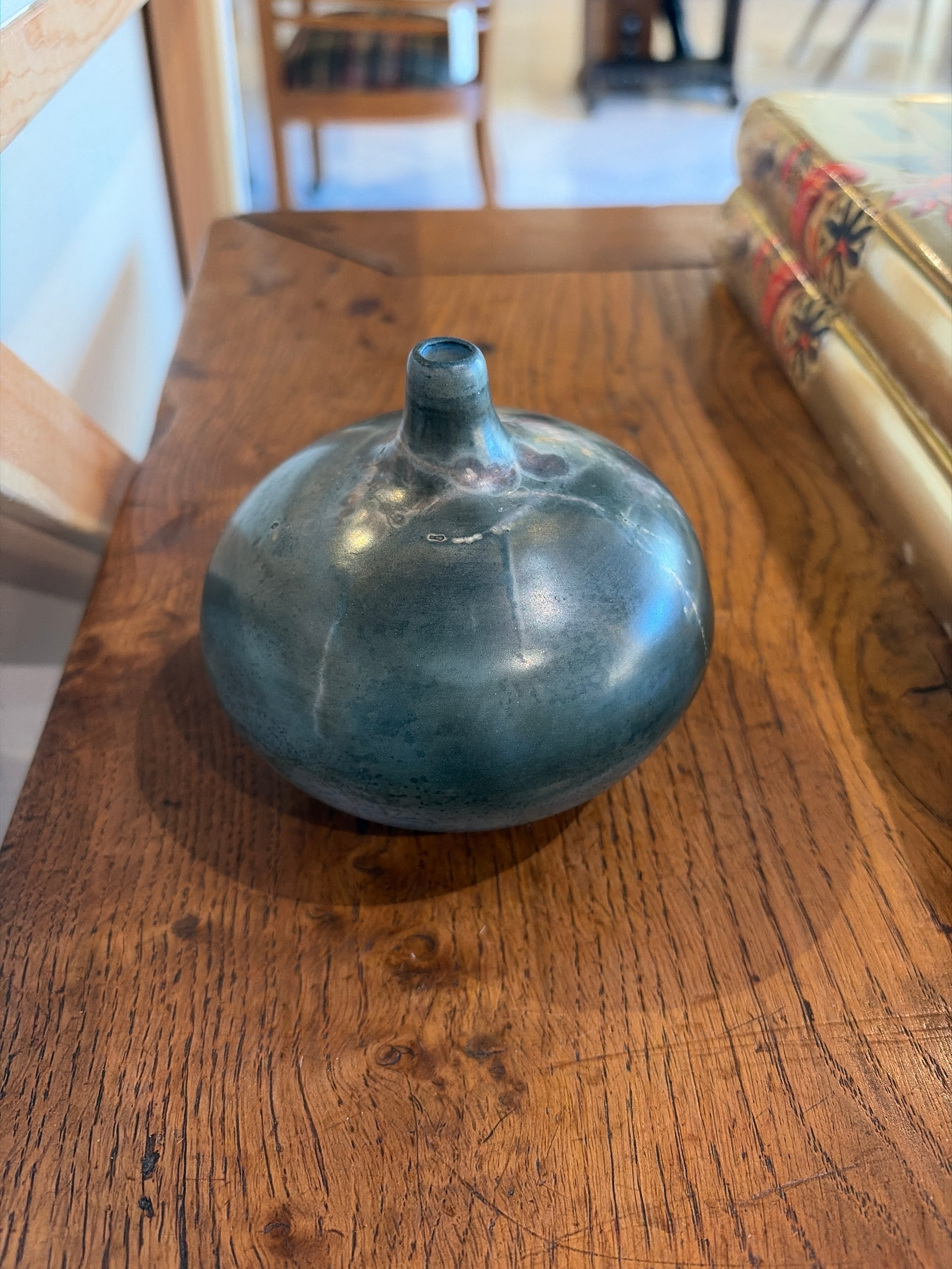 Teal small vase