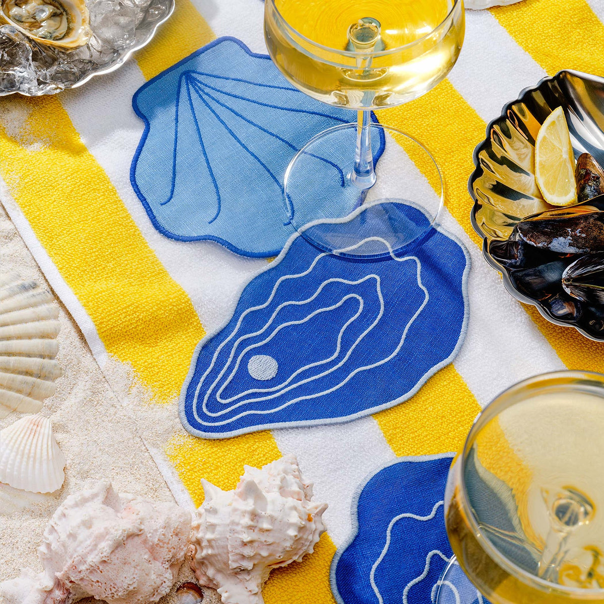 Shell Cocktail Napkins - Set Of 4