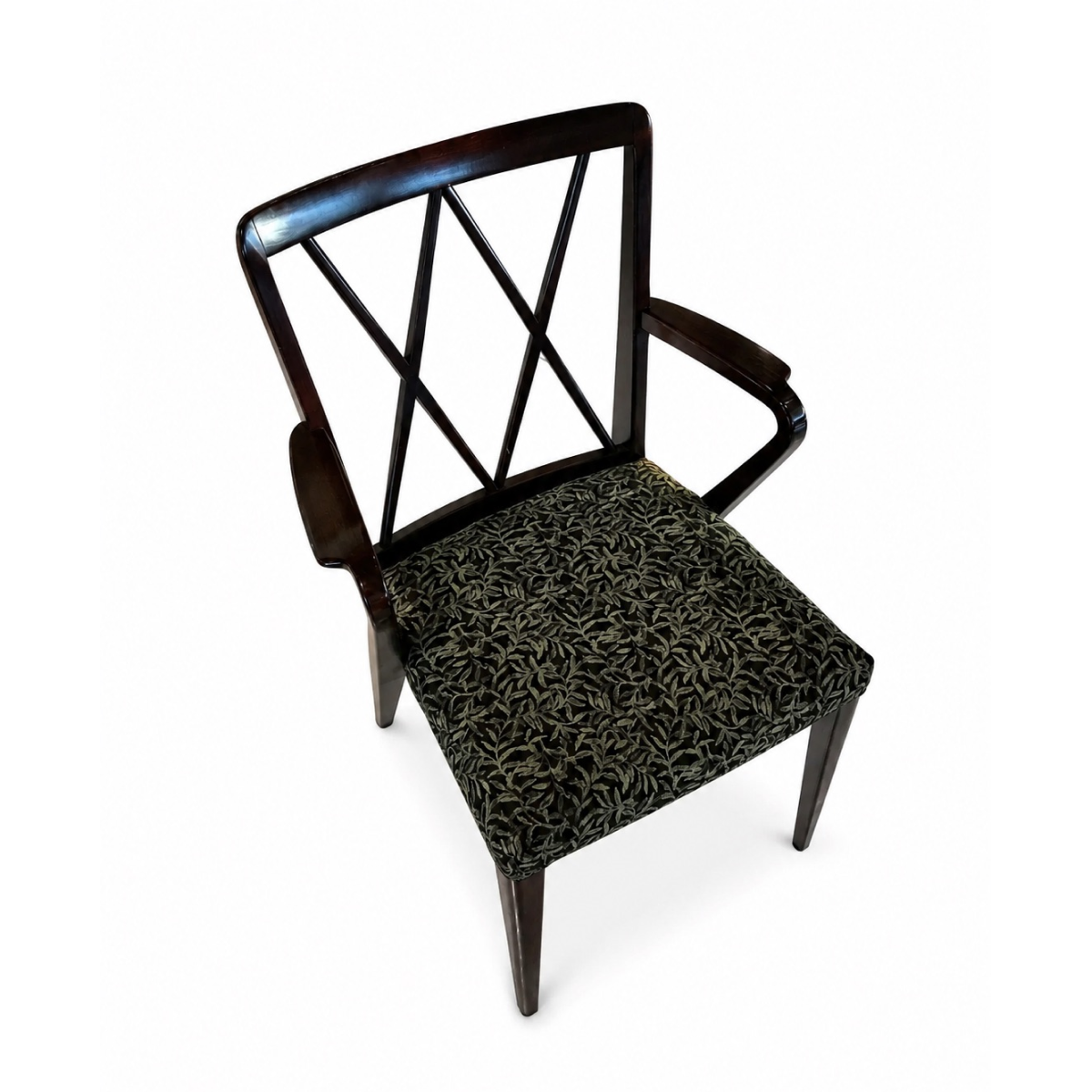 set of 6 mid century diamond back dining chairs A.A. Patijn