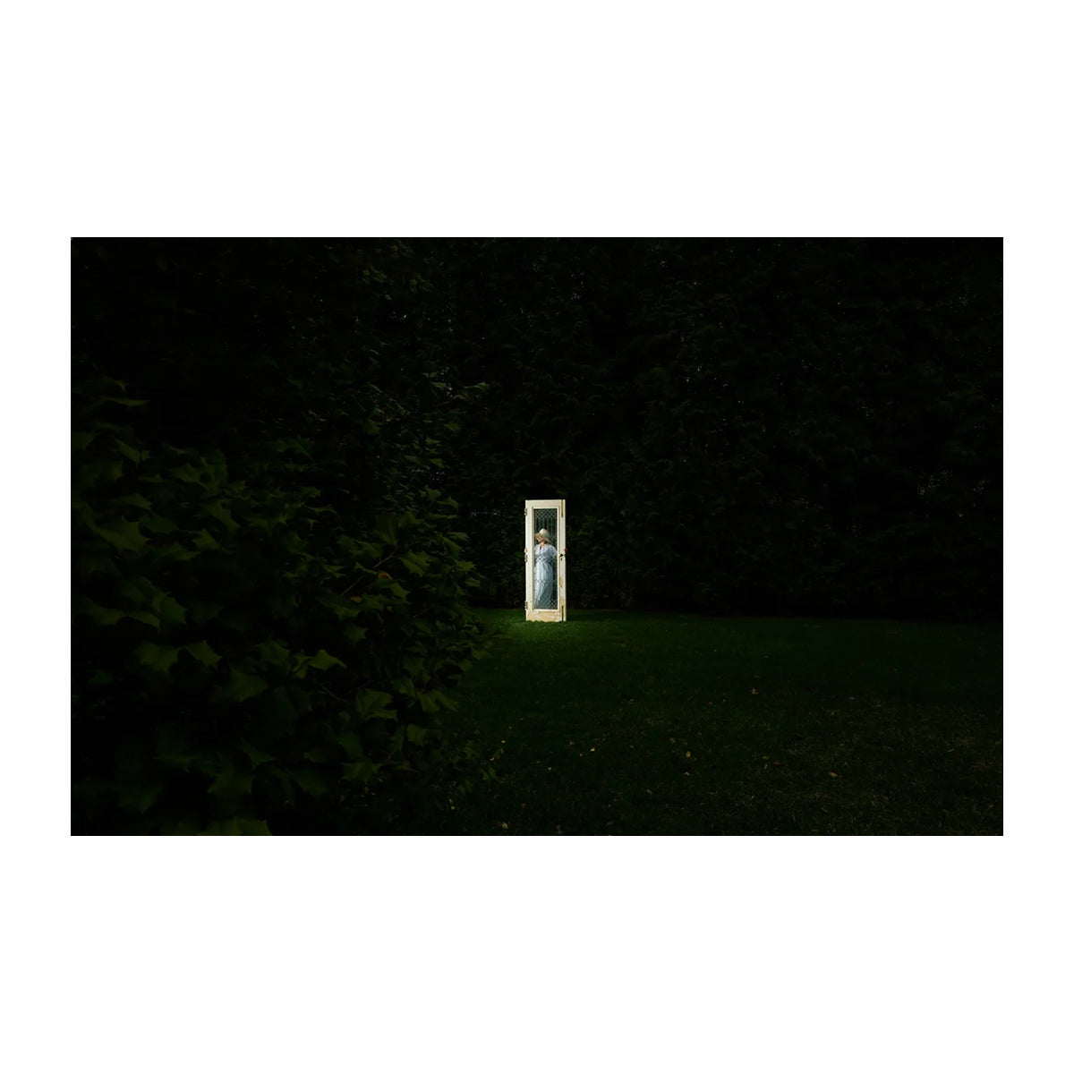Lady in Door Framed Art
