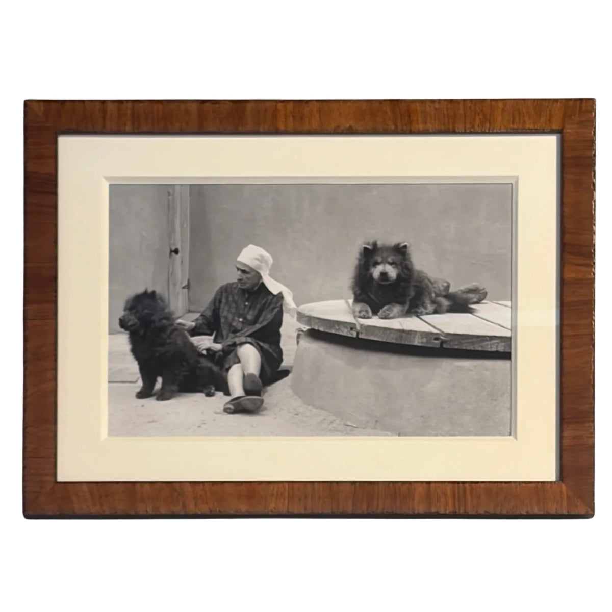 Georgia O'keefe with Dogs Framed Art