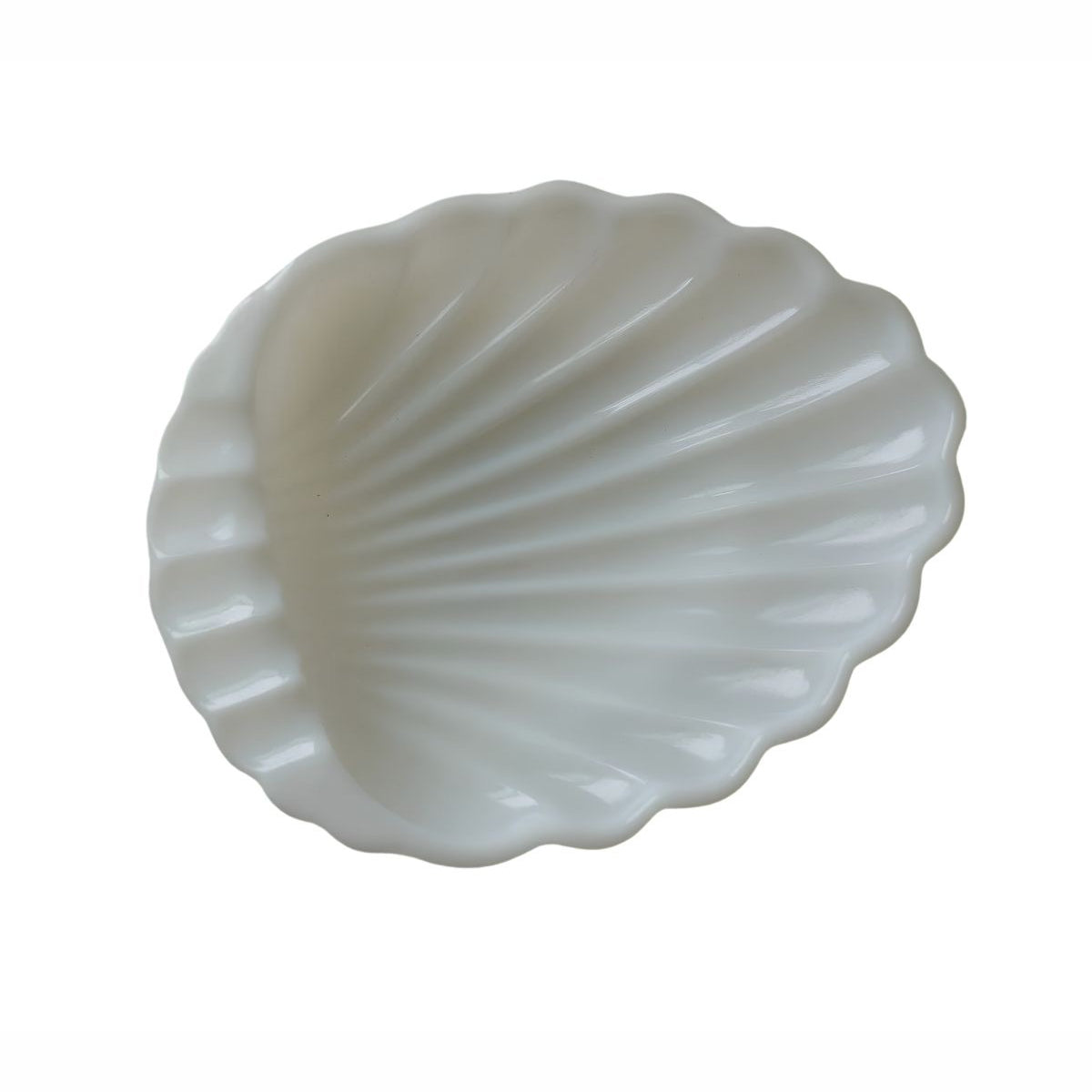 Shell Milk Glass Dish
