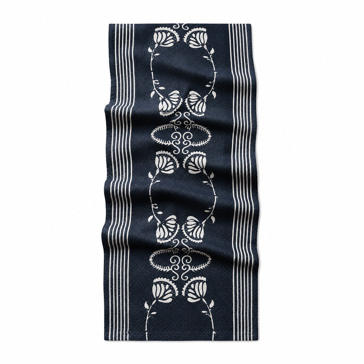 Black & White Table Linens Cotton Table Runner - Danya