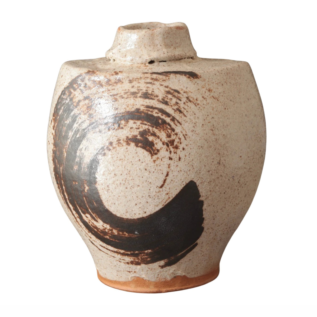 Shouldered Vase Granite Glaze 7"