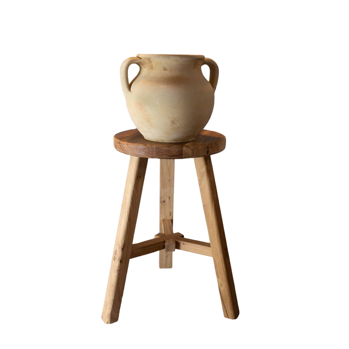 Elmwood Round Stool
