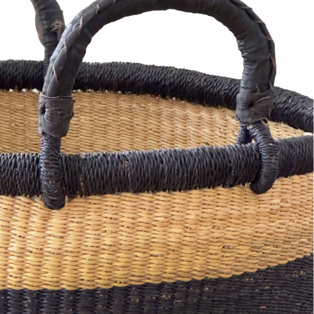 Everything Basket-Natural w/Black Stripe