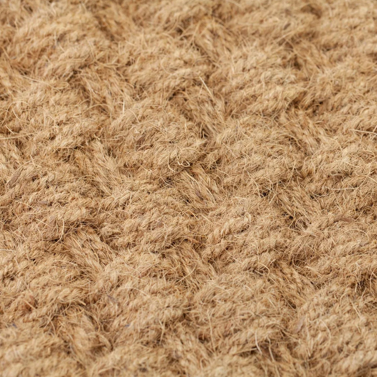 Basket Weave Woven Coconut Fiber Doormat: 24X36